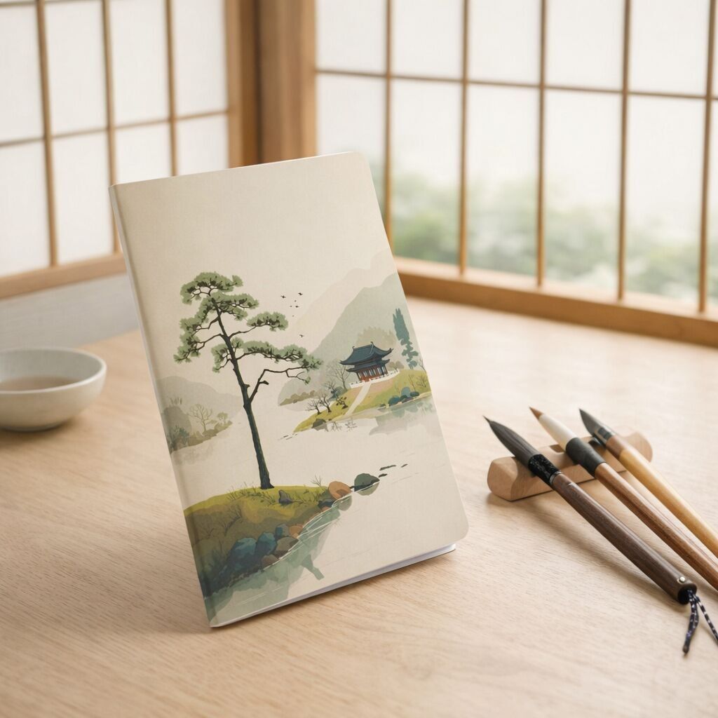 Précommande - Carnet A5 Pavillon Coréen Paisible - Livraison à partir du 01/04/2026