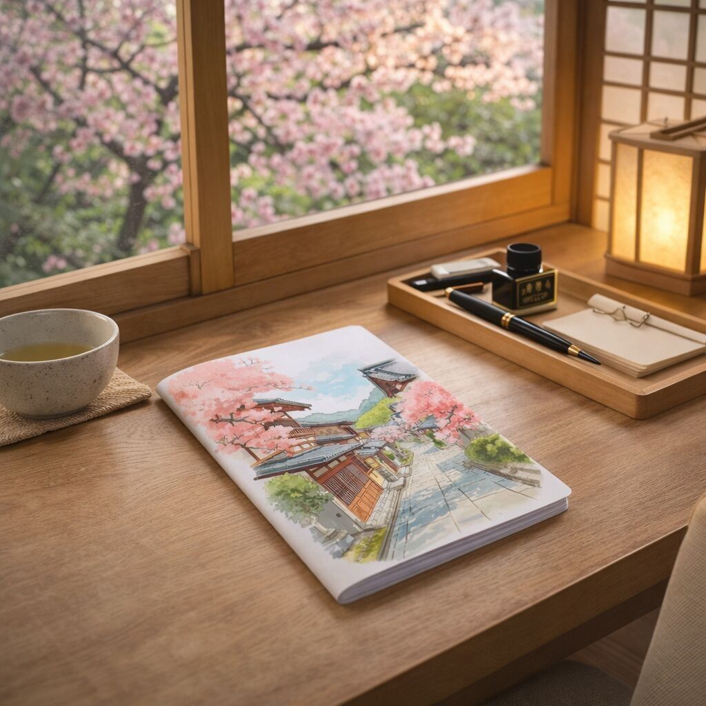 Précommande - Carnet A5 Allée de Sakura - Livraison à partir du 01/04/2026