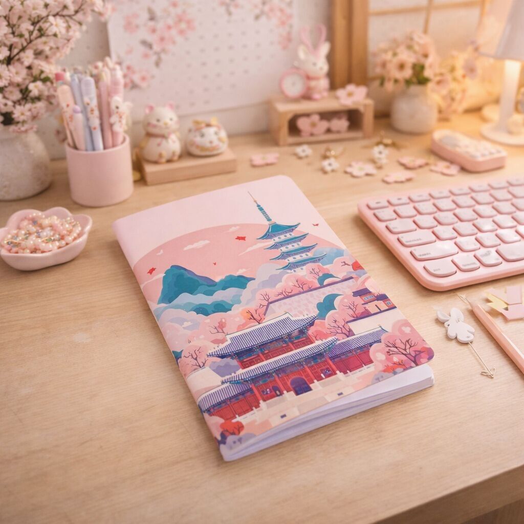 Précommande - Carnet A5 rose Corée - Livraison à partir du 01/04/2026