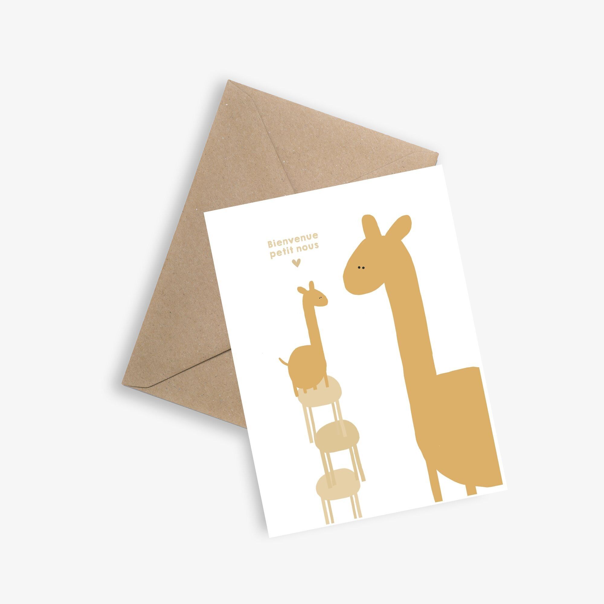 Bienvenue petit nous - Carte simple pour Bébé - Naissance