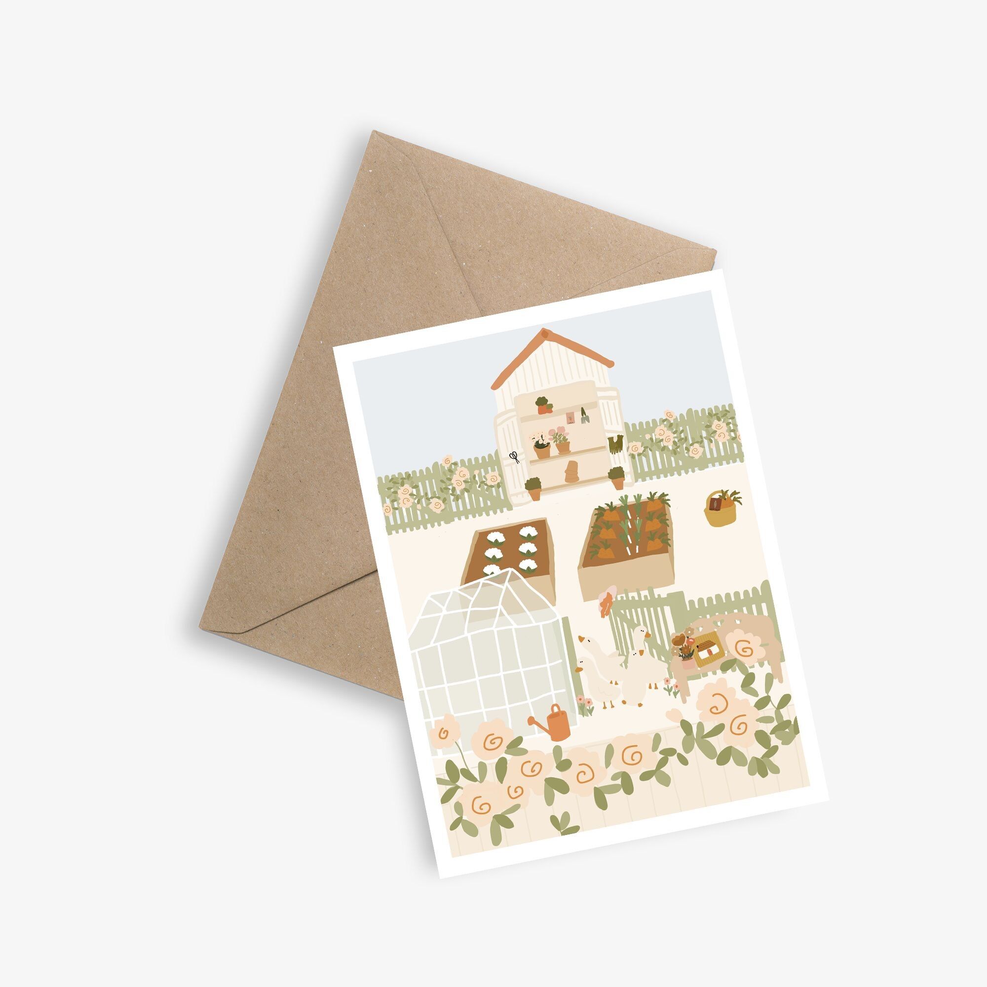 Einfache Karte und Poster – Am Ende des Gartens