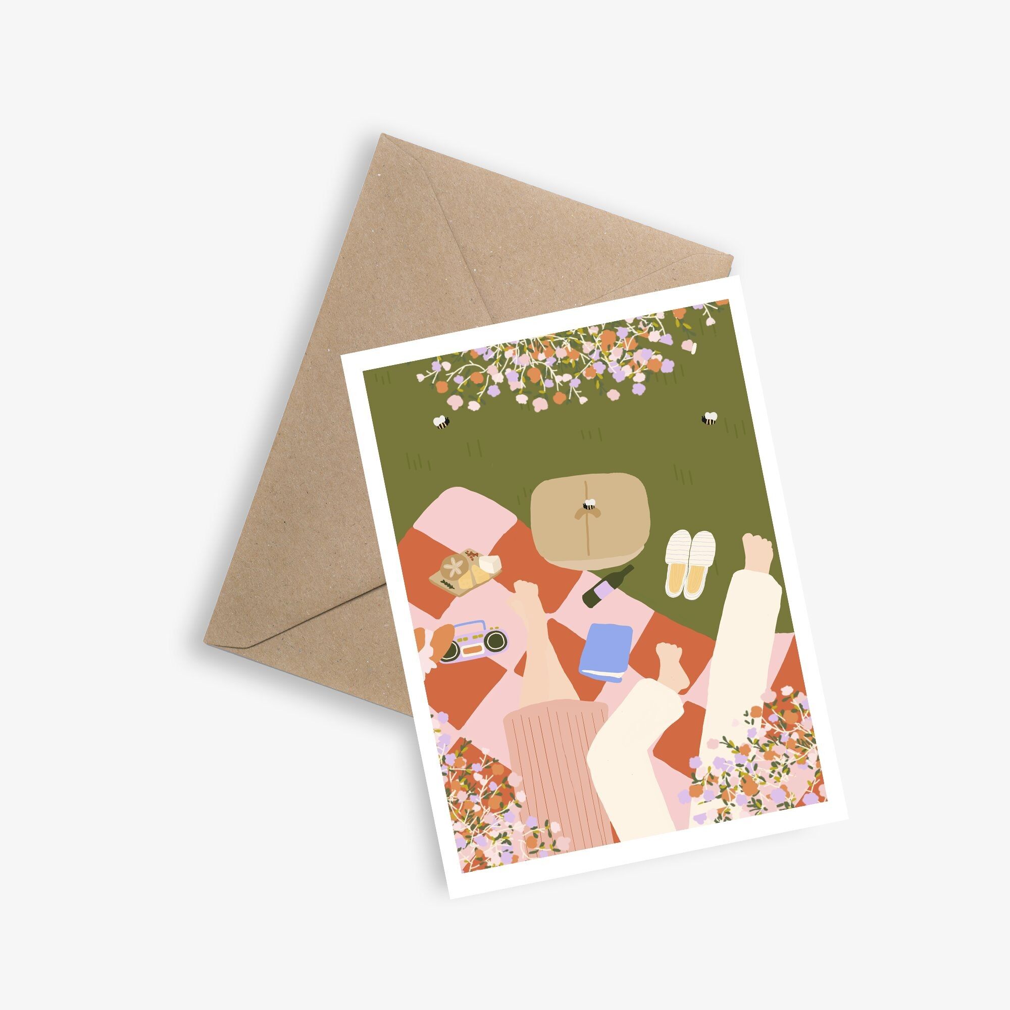 Einfache Karte und Poster – Das Picknick