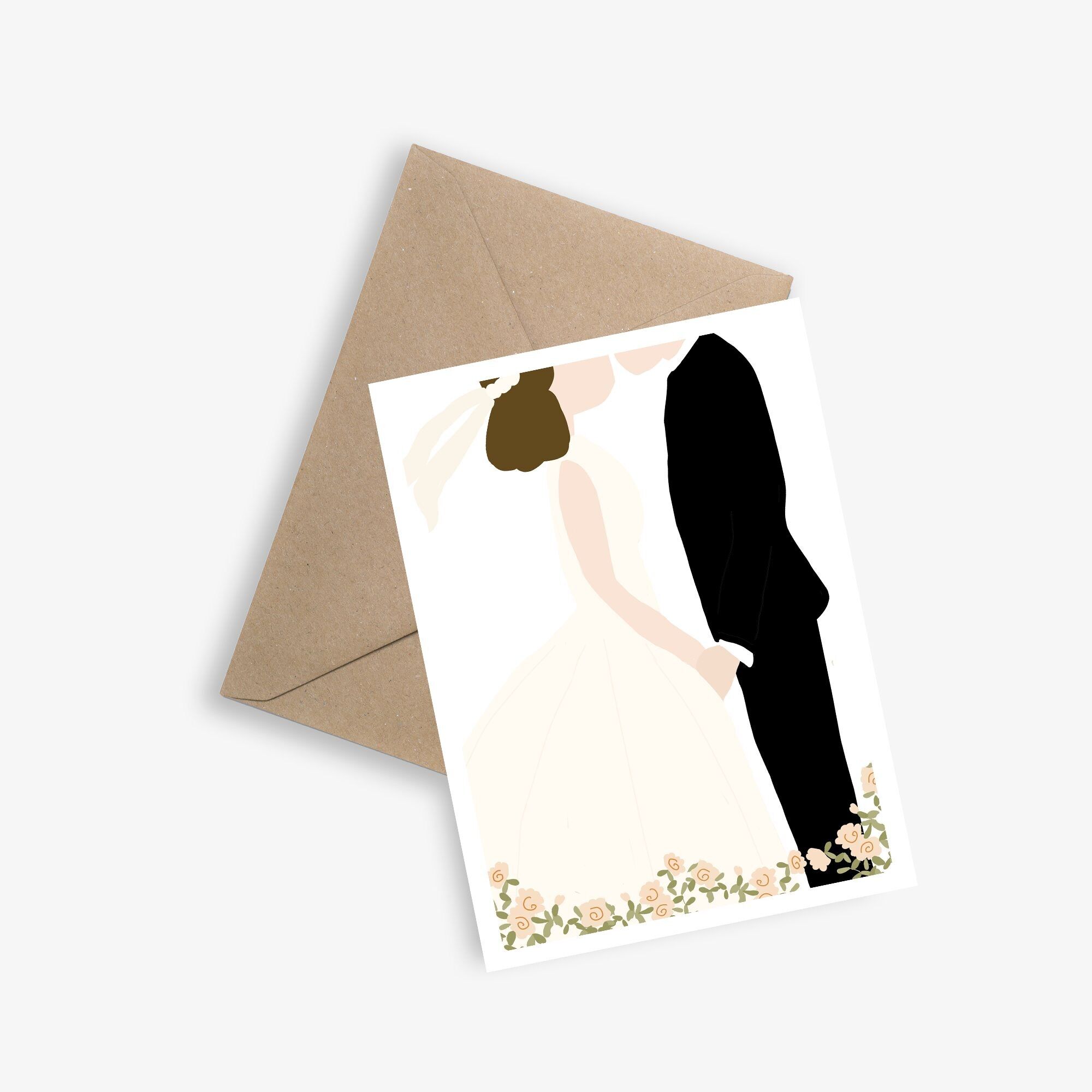 Schlichte Hochzeitskarte – Lieb mich zärtlich