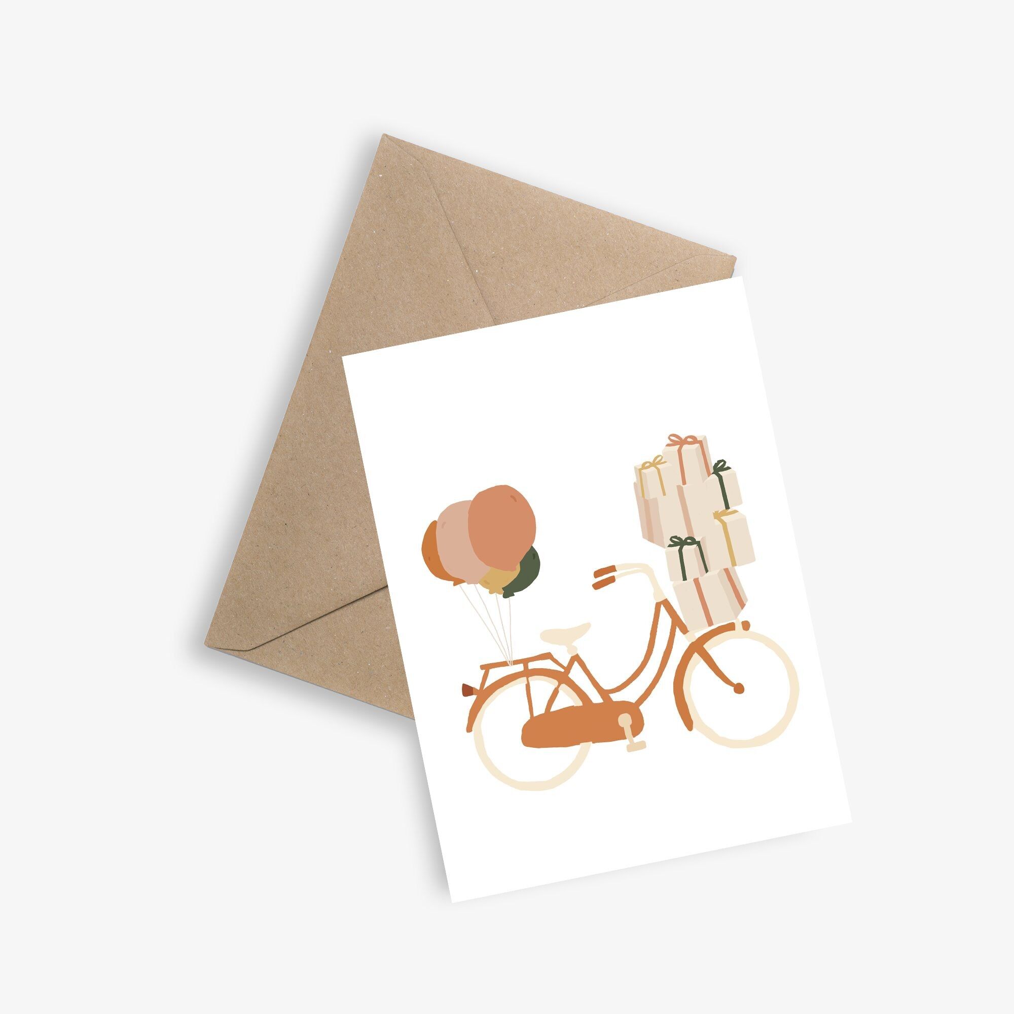 Luftballons und Geschenke - Geburtstagskarte