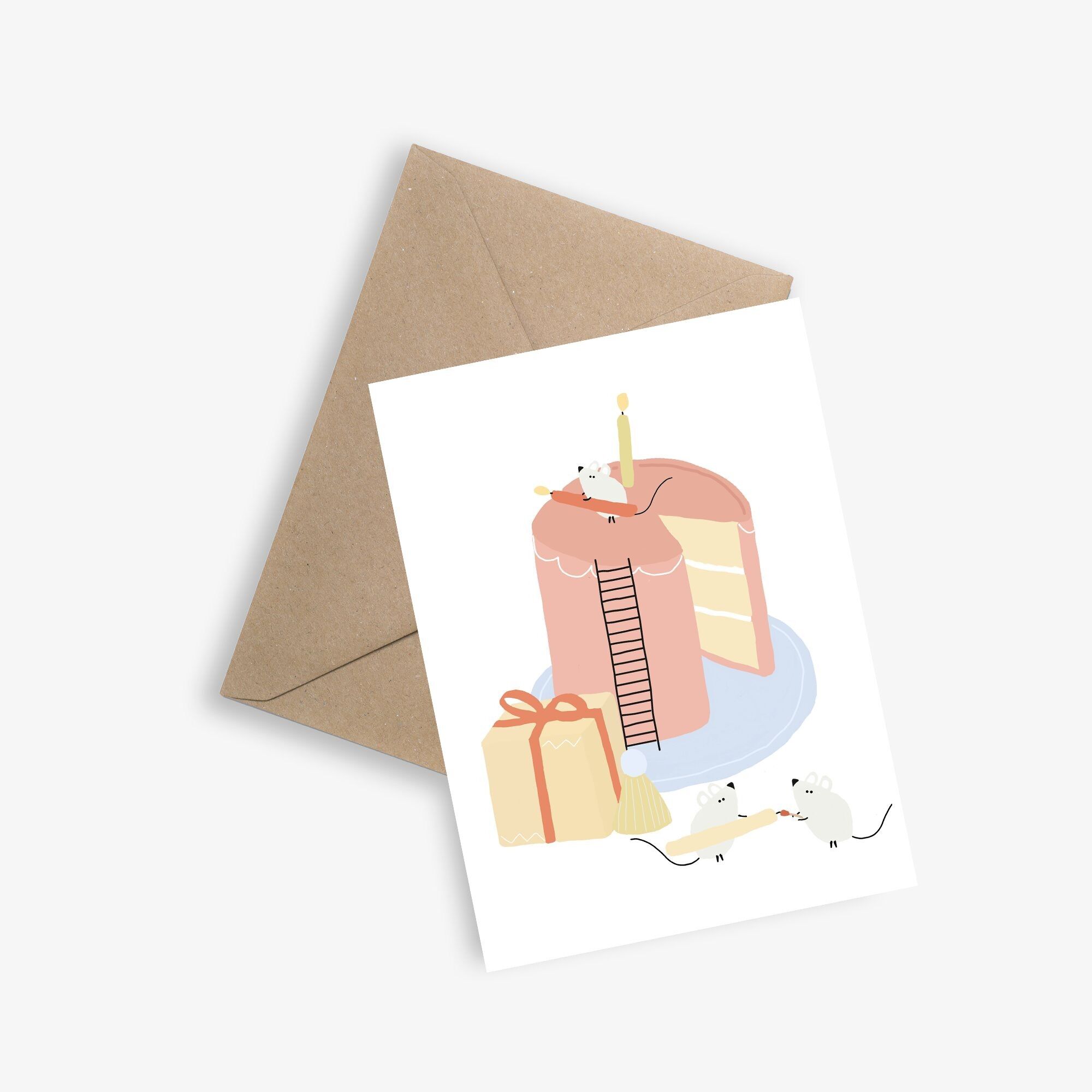 Geburtstagstorte in Vorbereitung - Geburtstagskarte