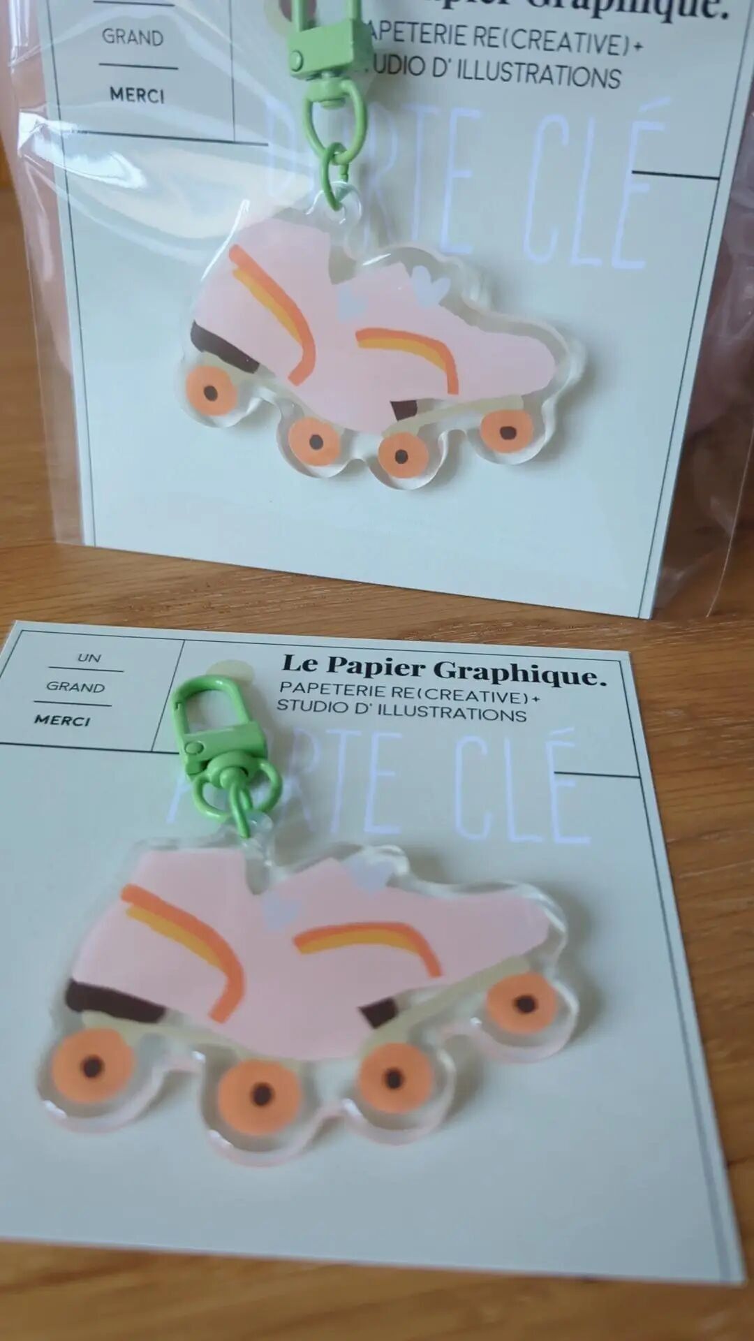Les patins à roulettes  - Porte clé (keychain)