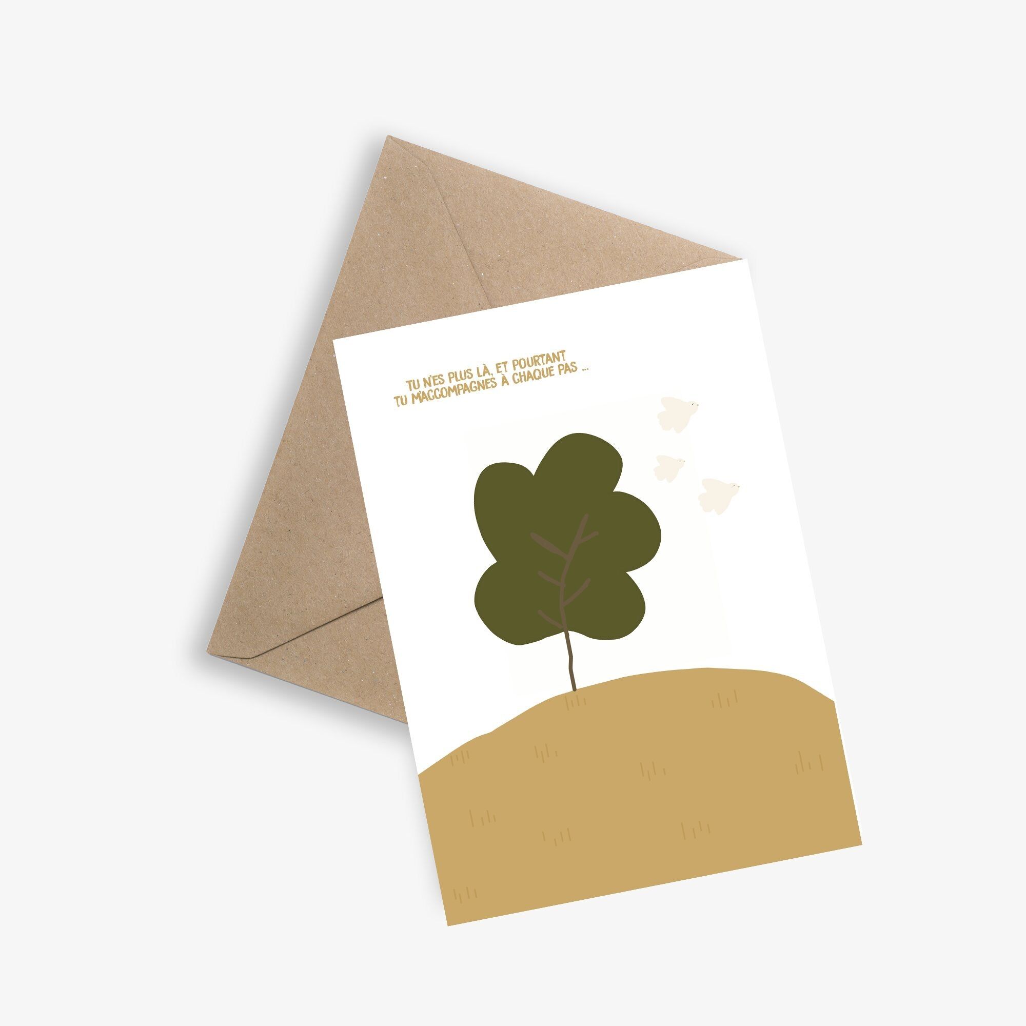 You are no longer here - Condolence and bereavement card