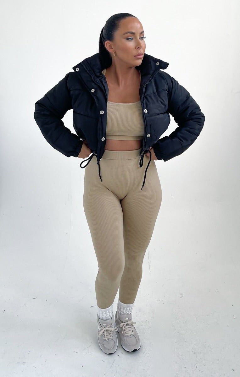 Doudoune courte matelassée à col montant - Khlo