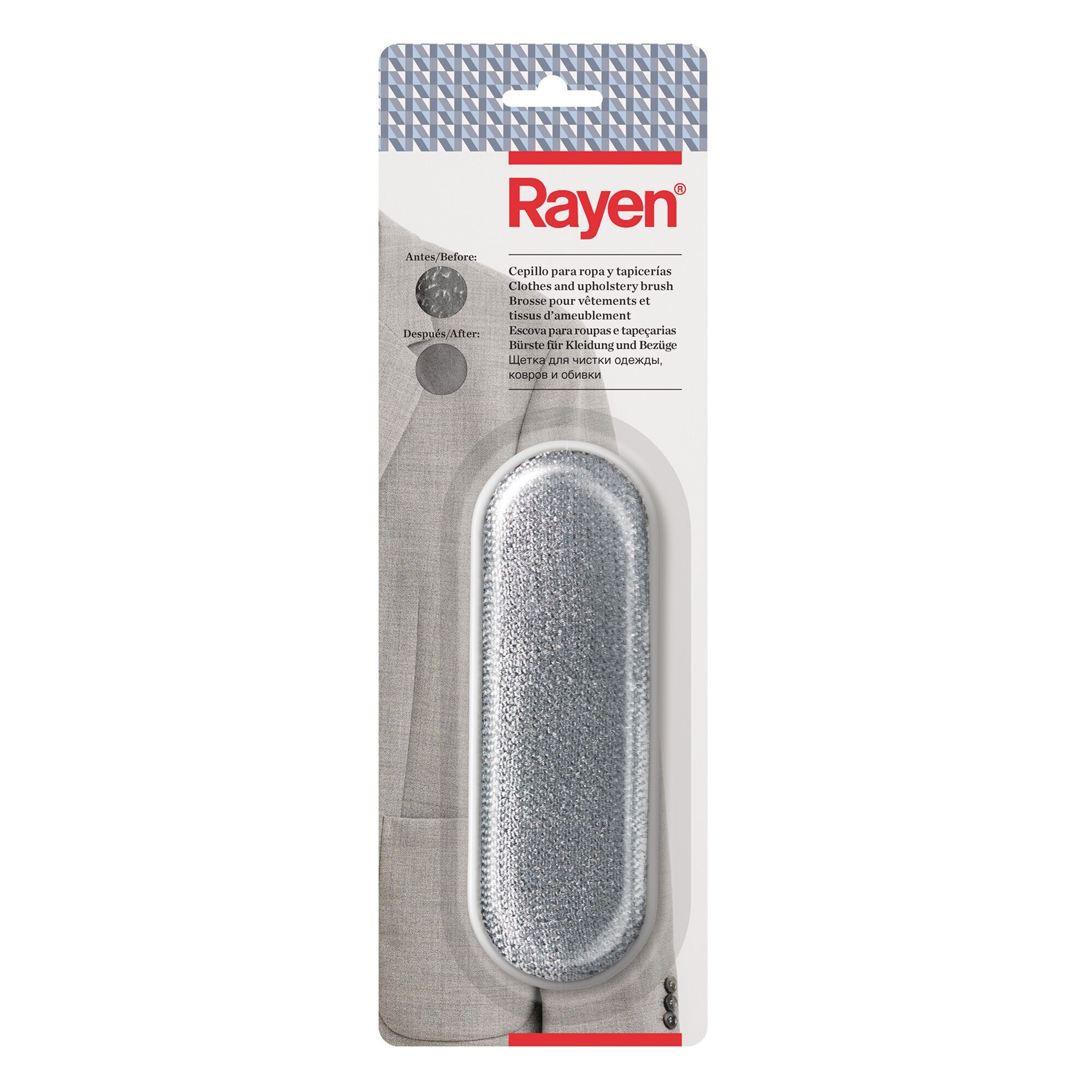 Rayen – Brosse anti-peluches manuelle, élimine les peluches et les poils d'animaux, idéale pour les vêtements, les meubles et les tissus d'ameublement, portable, facile à utiliser, dimensions : 17 × 6.5 × 3.5 cm