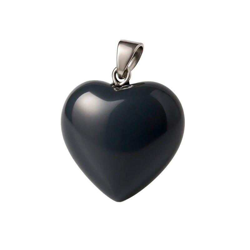 Pendentif Obsidienne Œil Céleste Cœur