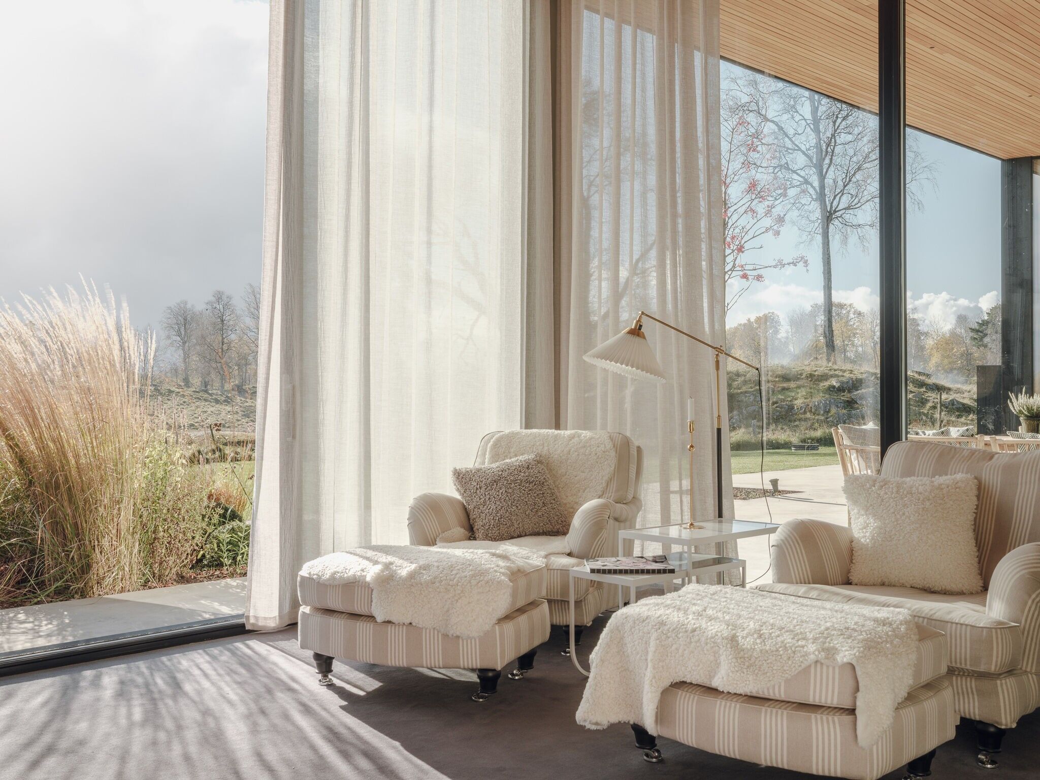 Pelle di pecora RICCIA 95cm - Sabbia