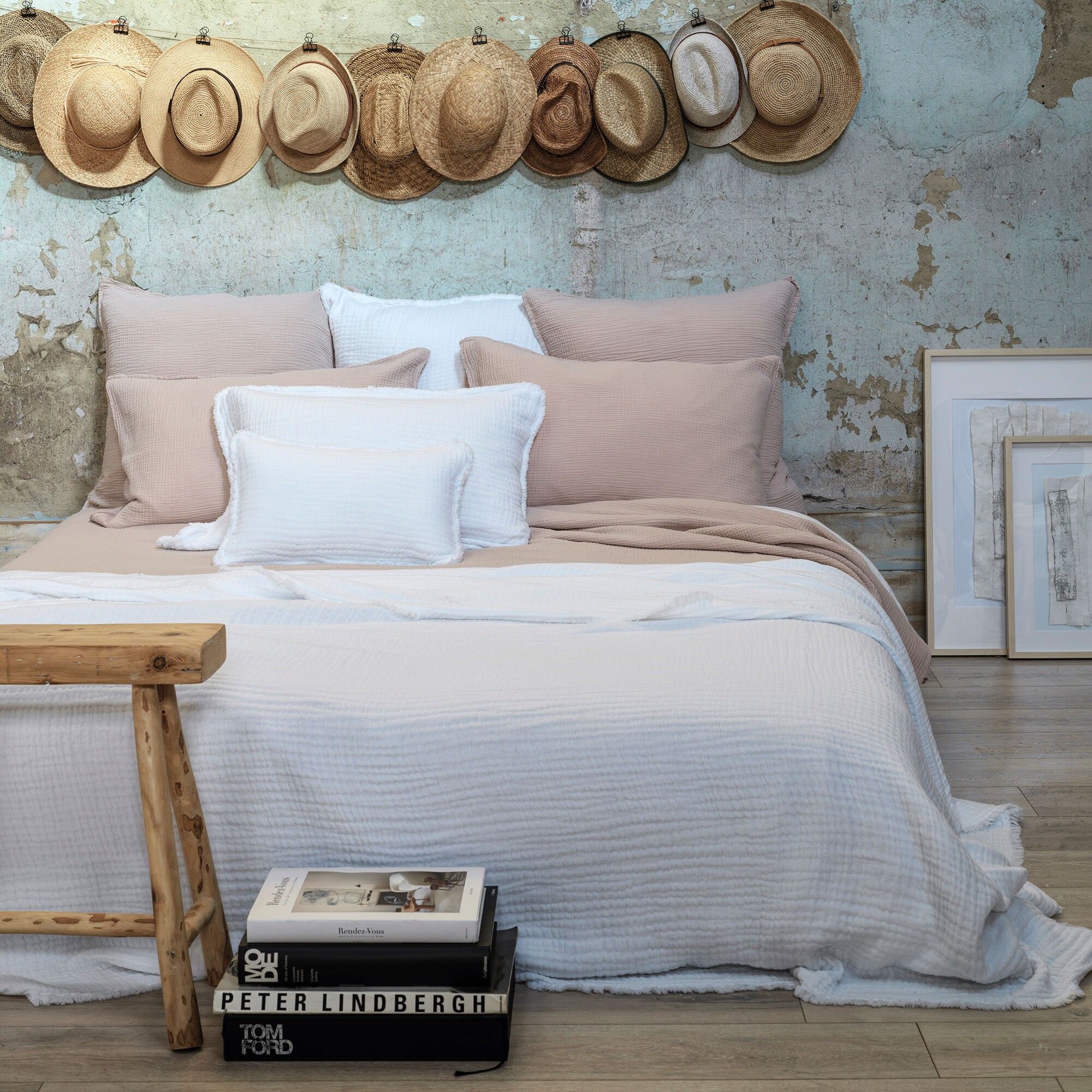 Dessus de lit Ibiza blanc 260X270 CM