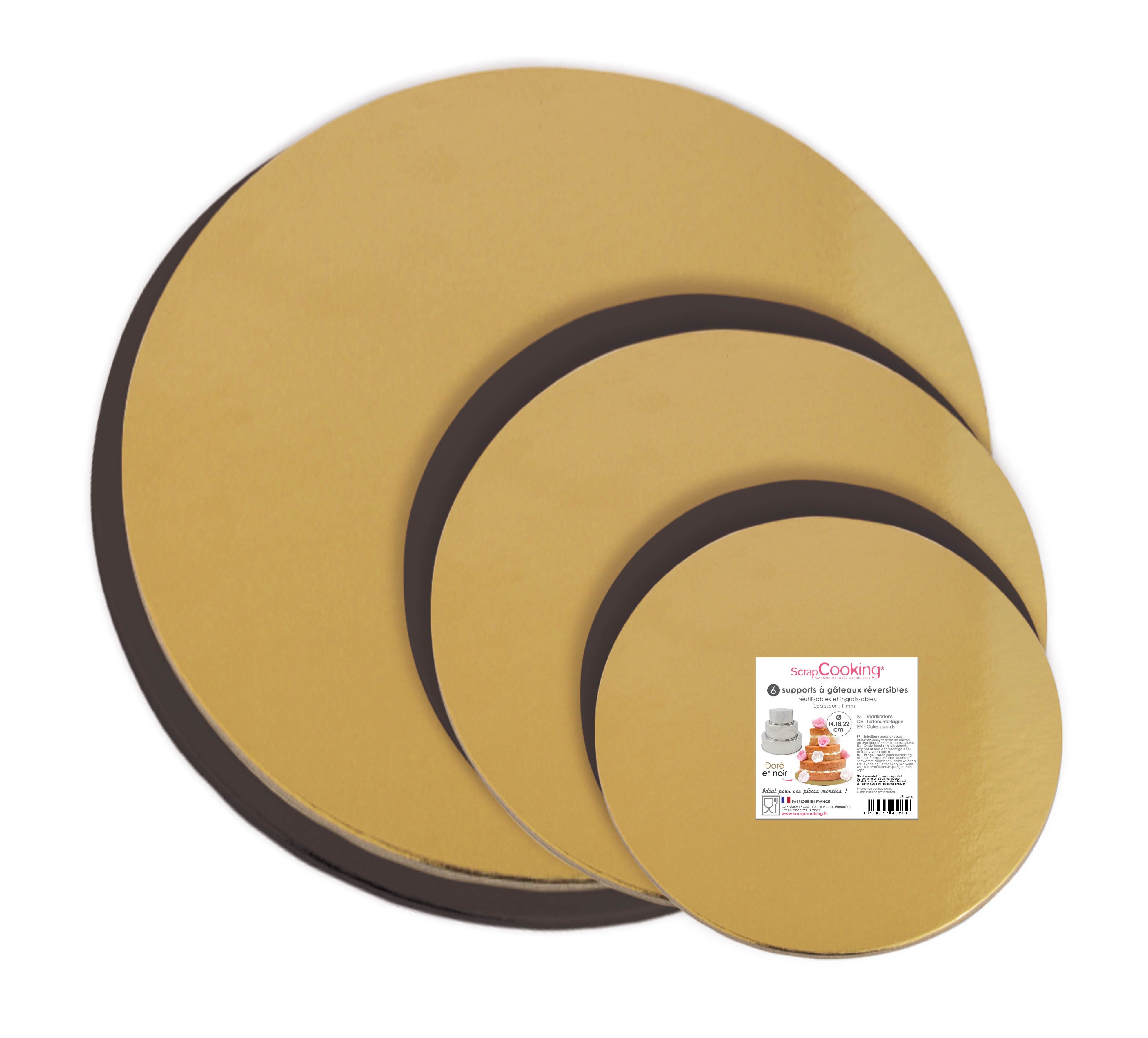 Set of 6 thin cake stands, Ø14, 18, 22 cm