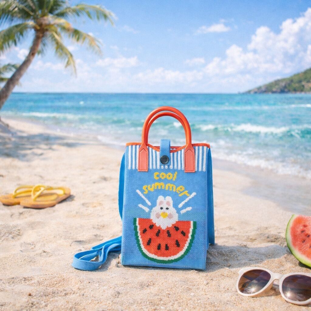 Précommande - Pixie Bag Lapin Summer Pasteque - Petit sac de vacances - Livraison à partir du 01/04/2026