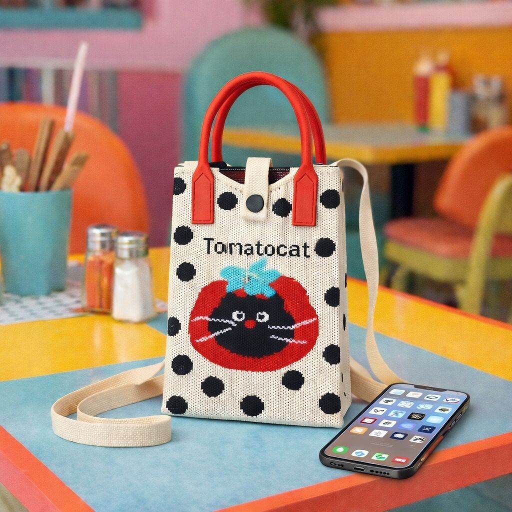 Précommande - Pixie Bag Tomato Cat - Petit Sac téléphone portable - Livraison à partir du 01/04/2026