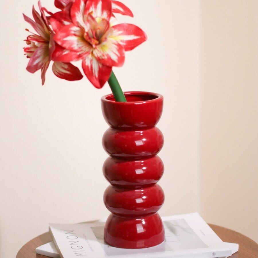 Vase en céramique rouge TR-861
