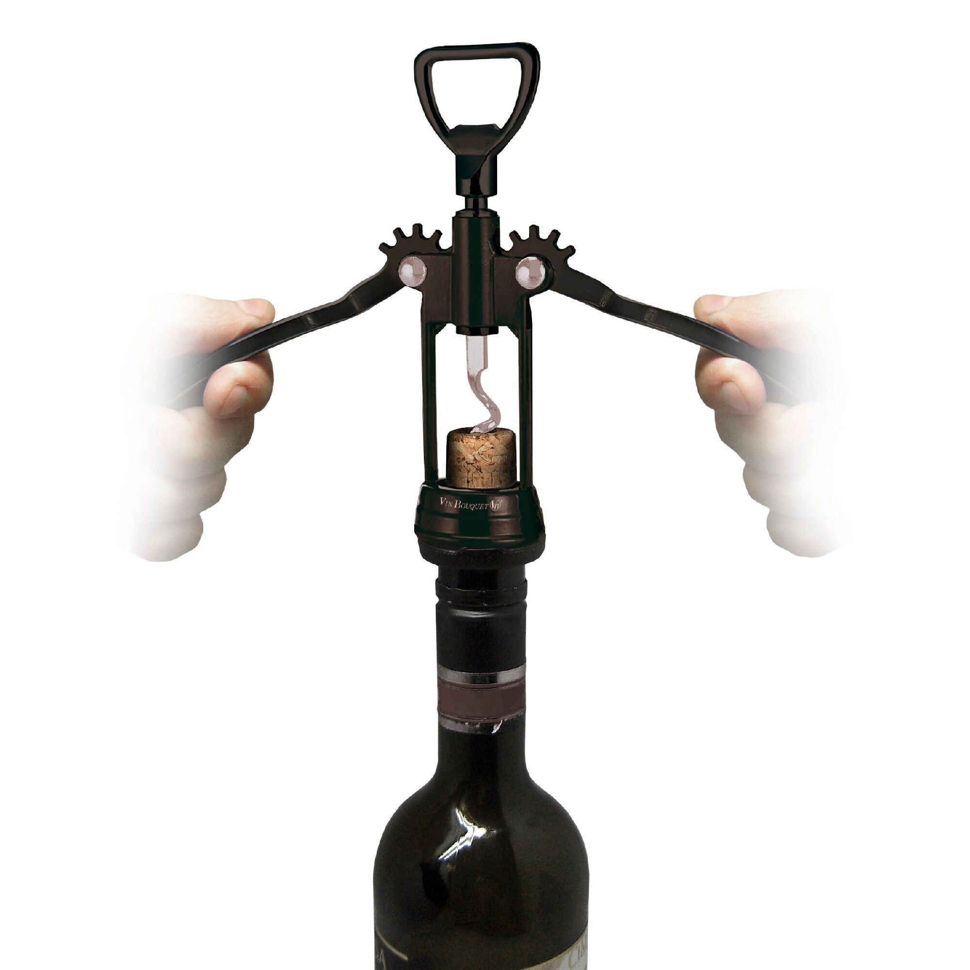 Sacacorchos de alas en acero inoxidable