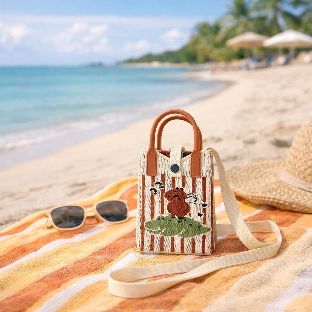 Précommande - Pixie Bag Capybara et Crocodile - Petit Sac téléphone portable - Livraison à partir du 01/04/2026