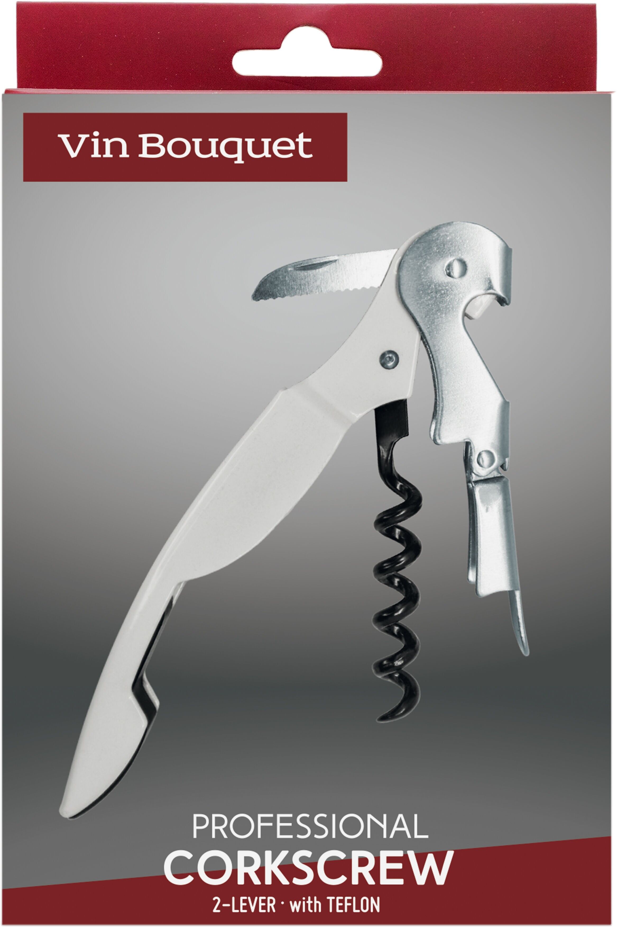 Sacacorchos profesional 2 tiempos - Blanco