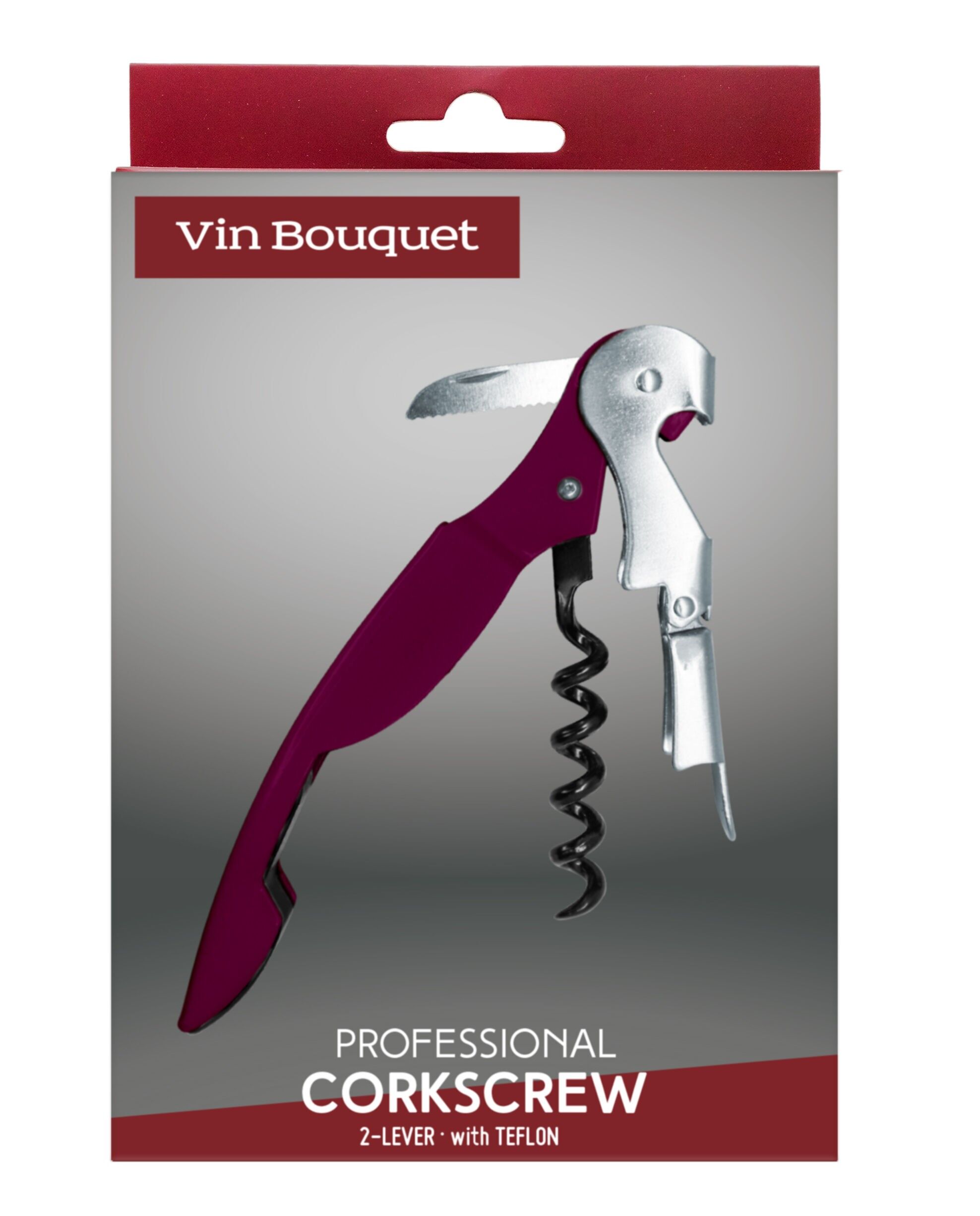 Sacacorchos profesional 2 tiempos - Burdeos