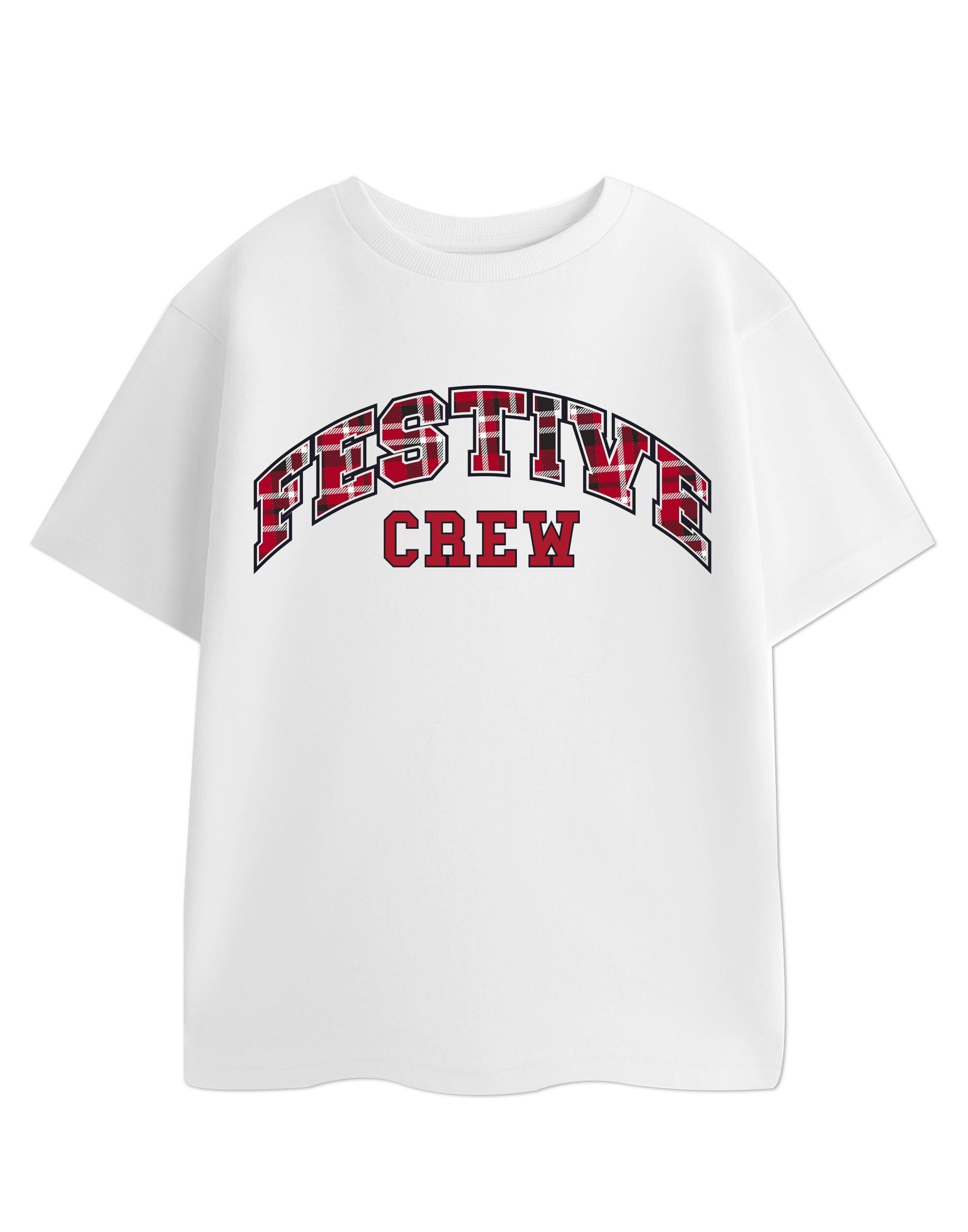 T-shirt unisexe blanc festif à manches courtes Show Me The Merch