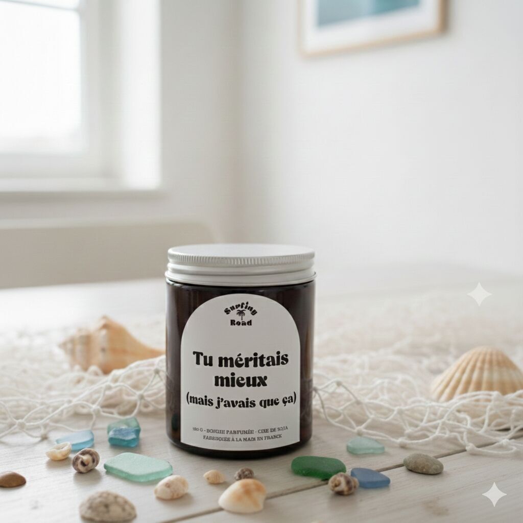 Bougie message - Tu méritais mieux mais j'avais que ça