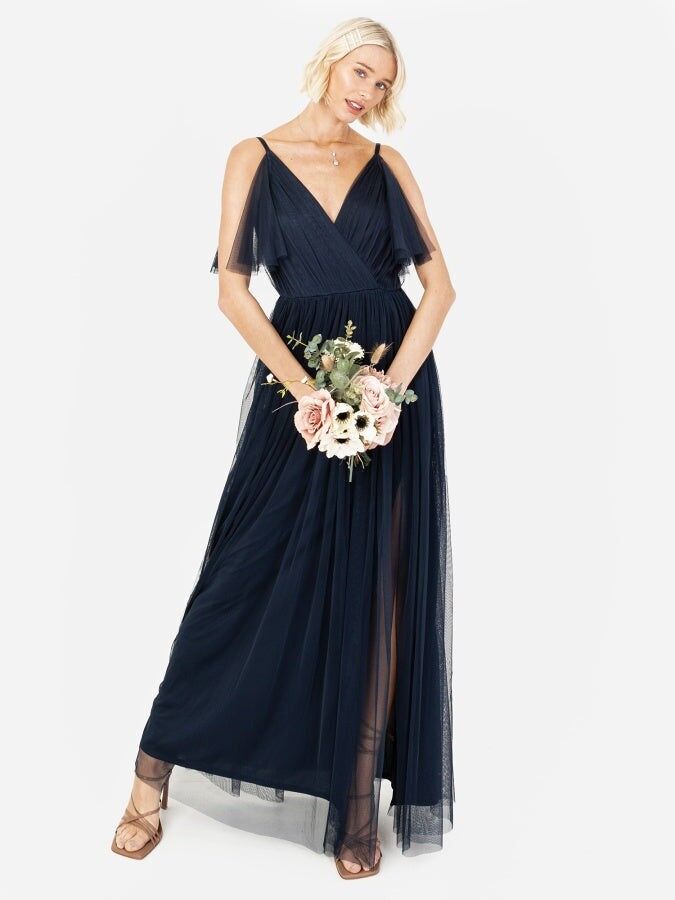 Anaya with Love Recycled Navy Cami Maxi Dress