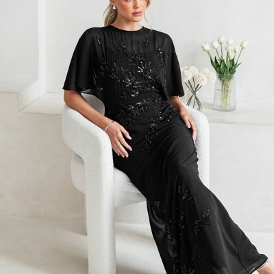 maya embellished long sleeve split maxi dress Maya Celestial Embellishment Long Sleeve Maxi Dress Plaza Collection