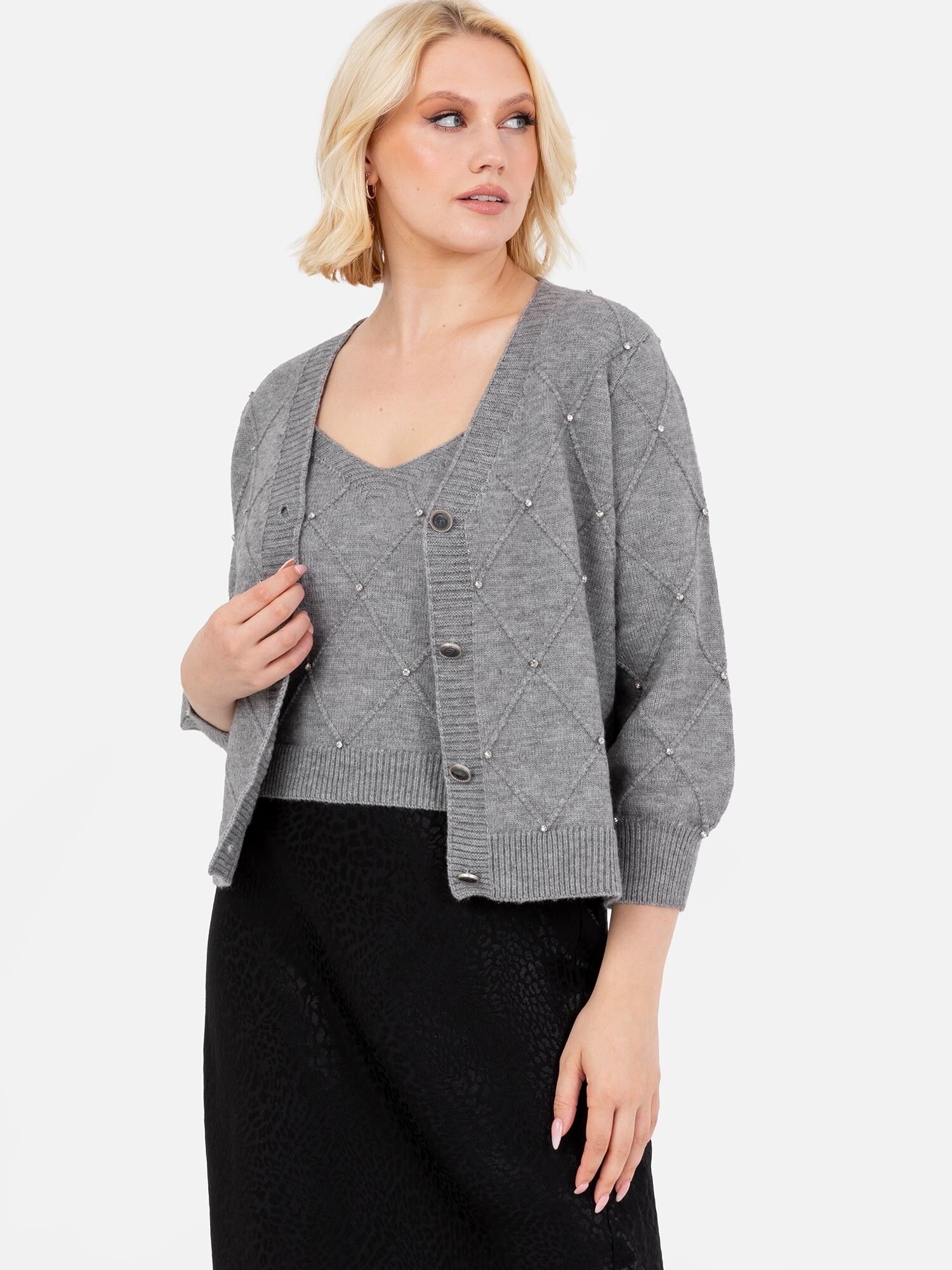 Ensemble cardigan et crop top Lovedrobe Diamante