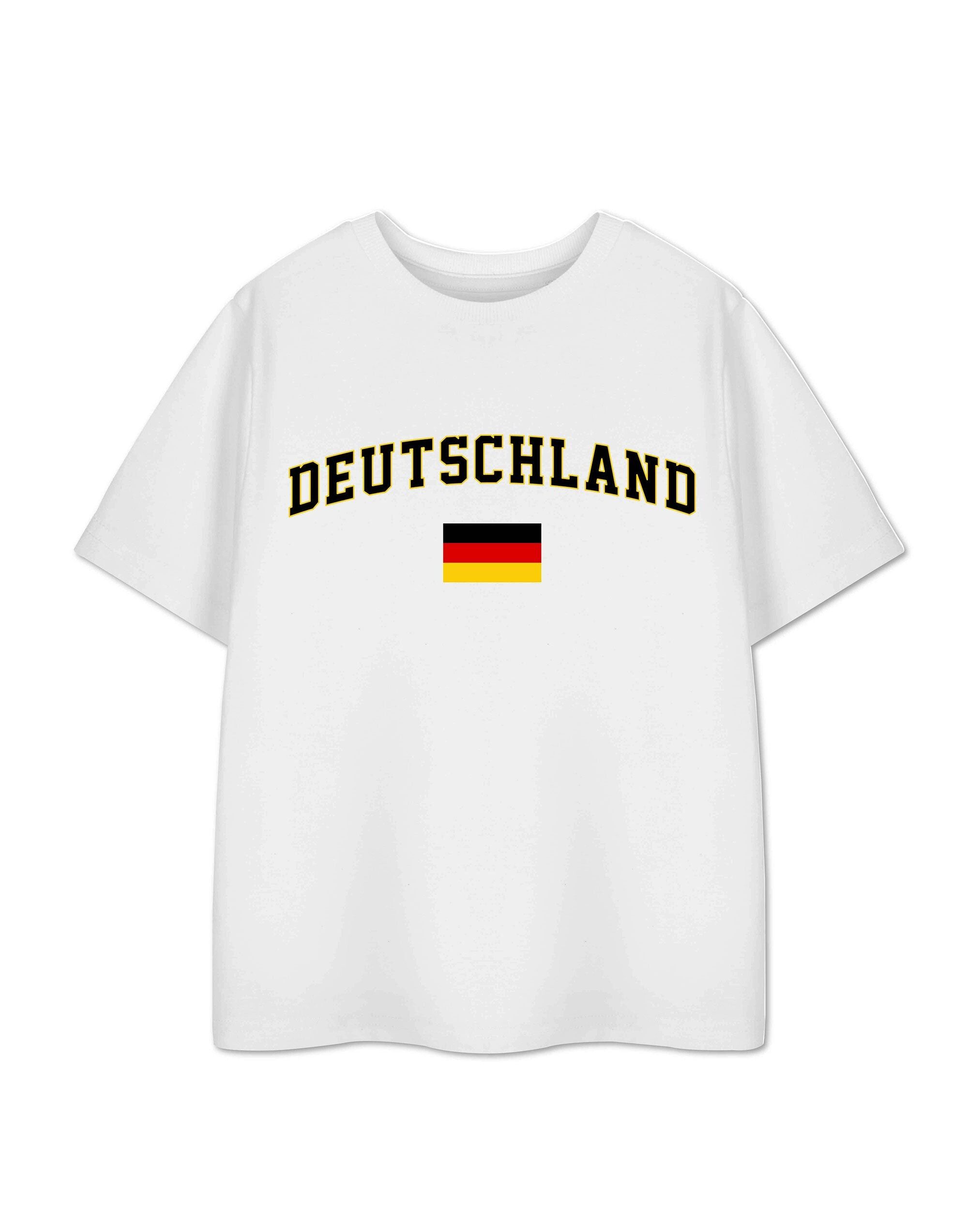 T-shirt unisexe blanc à manches courtes Show Me The Merch pour enfants, fabriqué en Allemagne