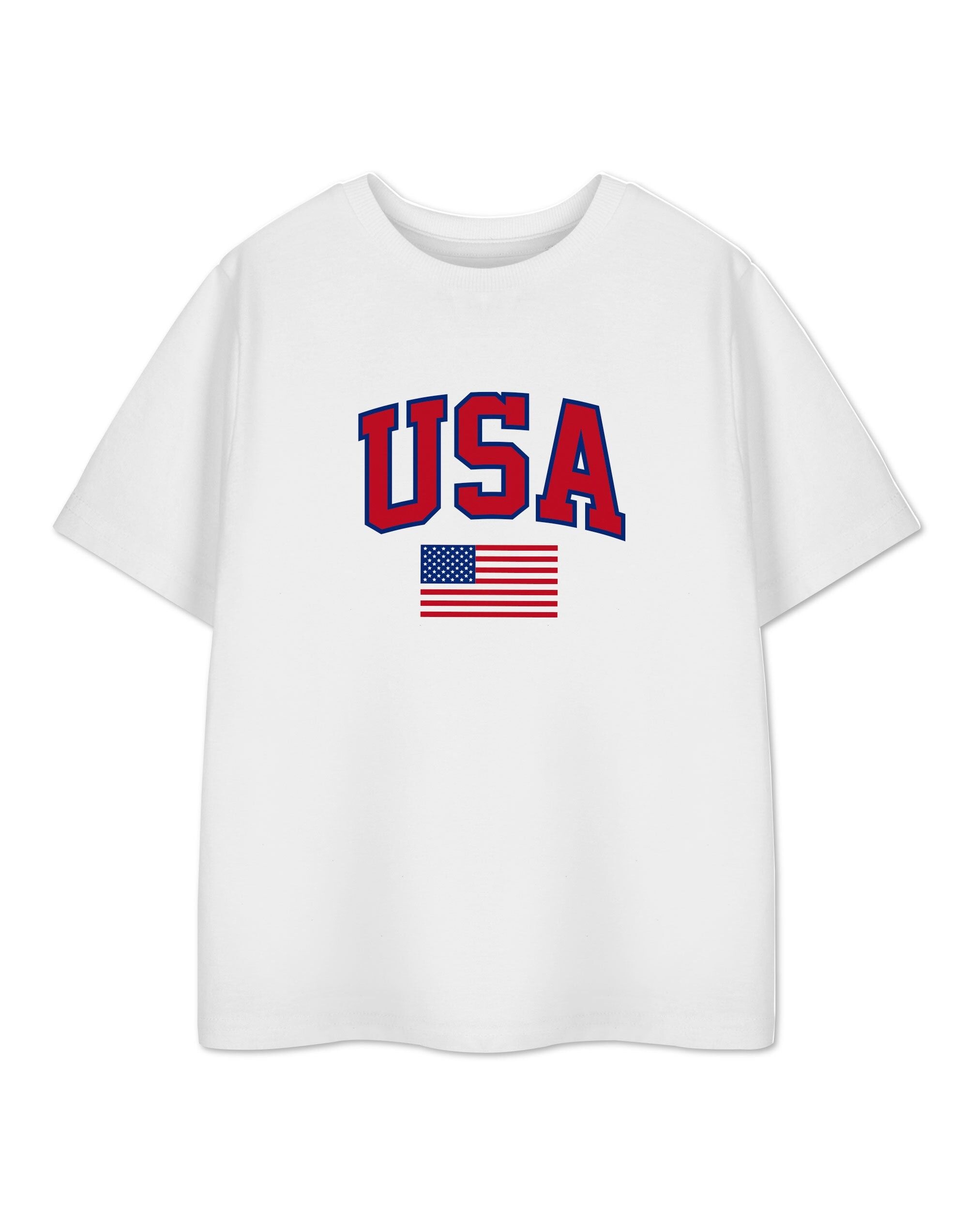 T-shirt unisexe blanc à manches courtes Show Me The Merch pour enfants, fabriqué aux États-Unis