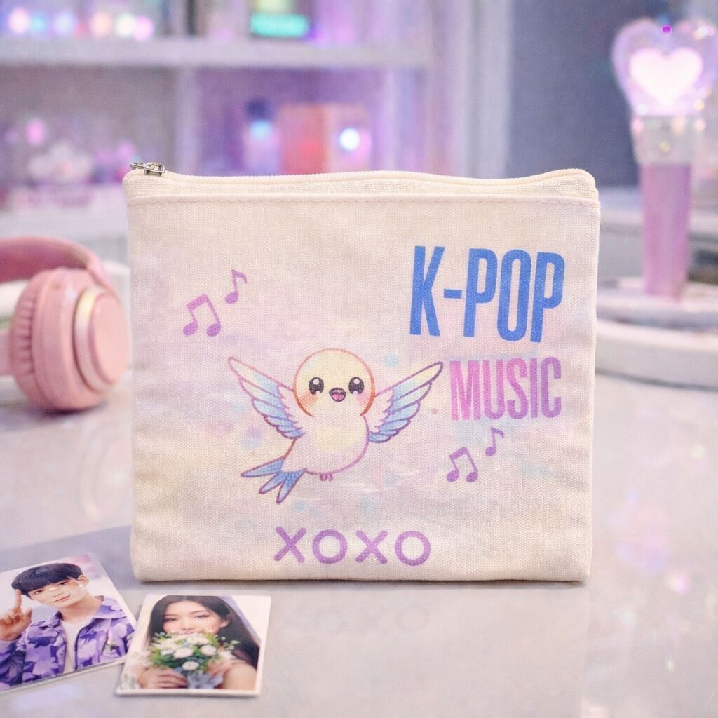 Précommande - Petite pochette K-Pop Music Corée - Porte Monnaie - Livraison à partir du 01/04/2026
