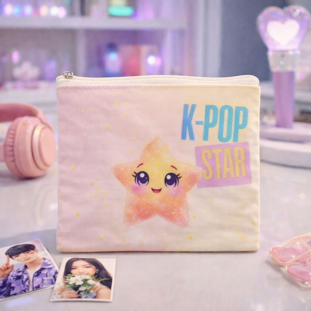 Précommande - Petite pochette K-Pop Star Corée - Porte Monnaie - Livraison à partir du 01/04/2026