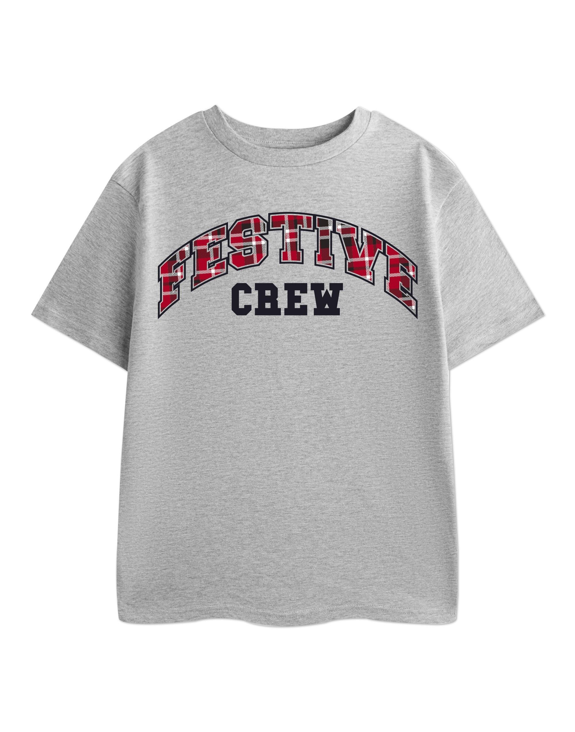 T-shirt unisexe gris festif à manches courtes Show Me The Merch