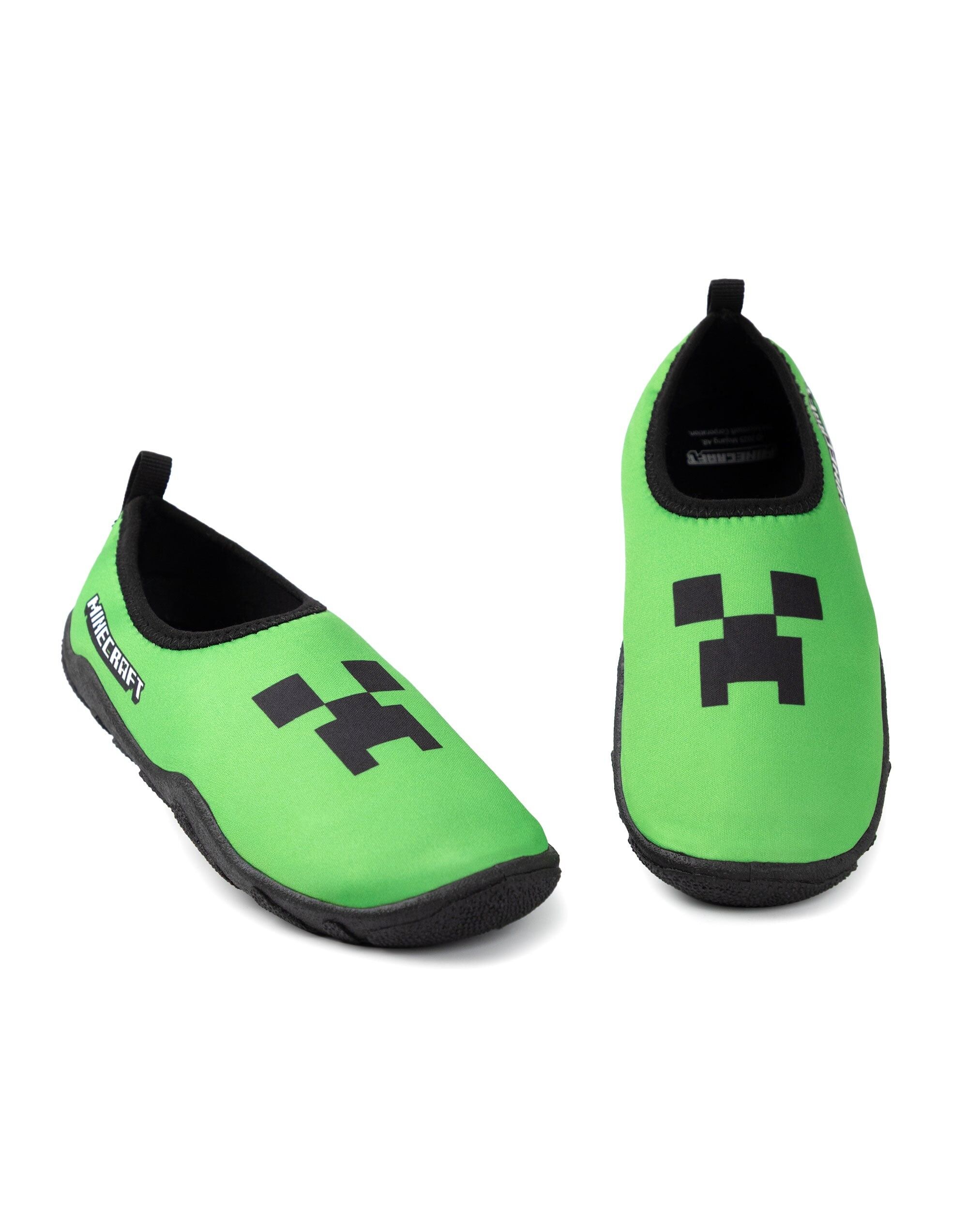 Zapatos Creeper Aqua Verdes para Niños de Minecraft