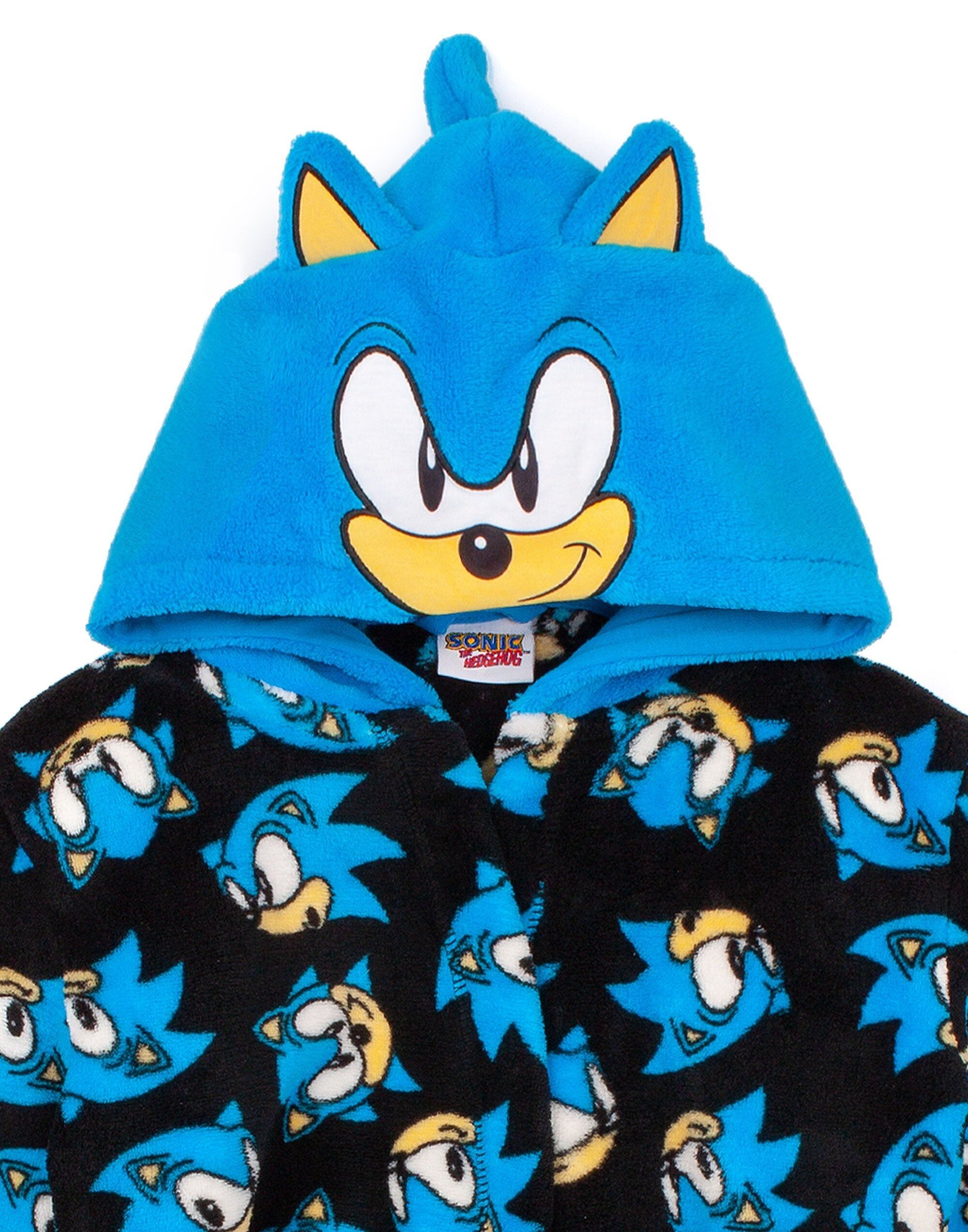 Albornoz azul de Sonic the Hedgehog para niño