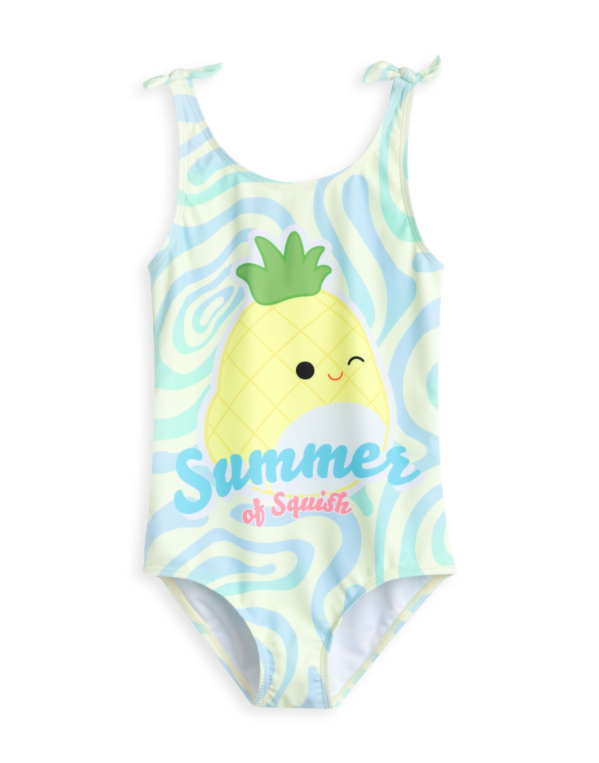 Traje de baño amarillo de una pieza Summer of Squish de Squishmallows para niñas