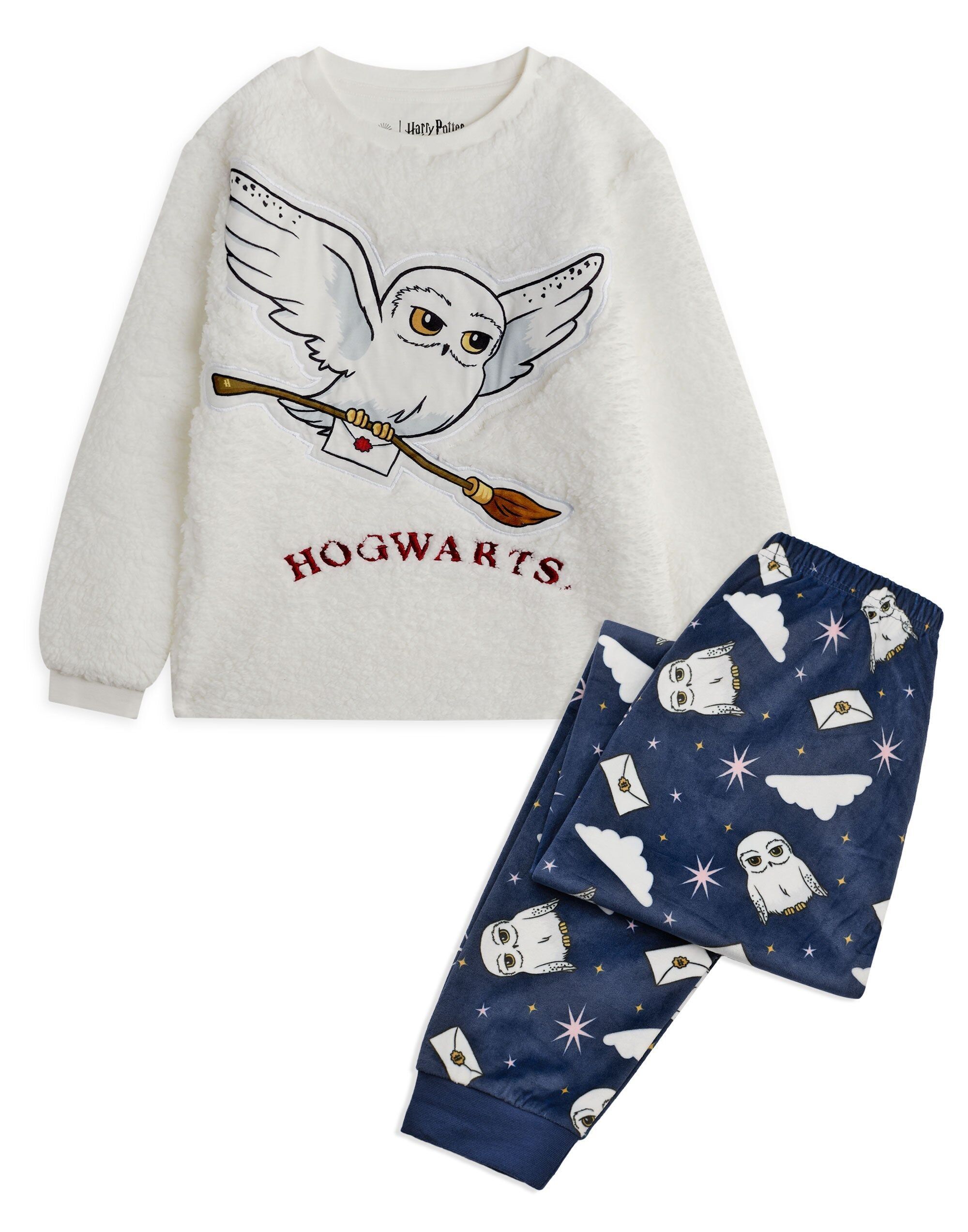 Pijama de manga larga y pierna larga para niña de Harry Potter con diseño multicolor de Hedwig