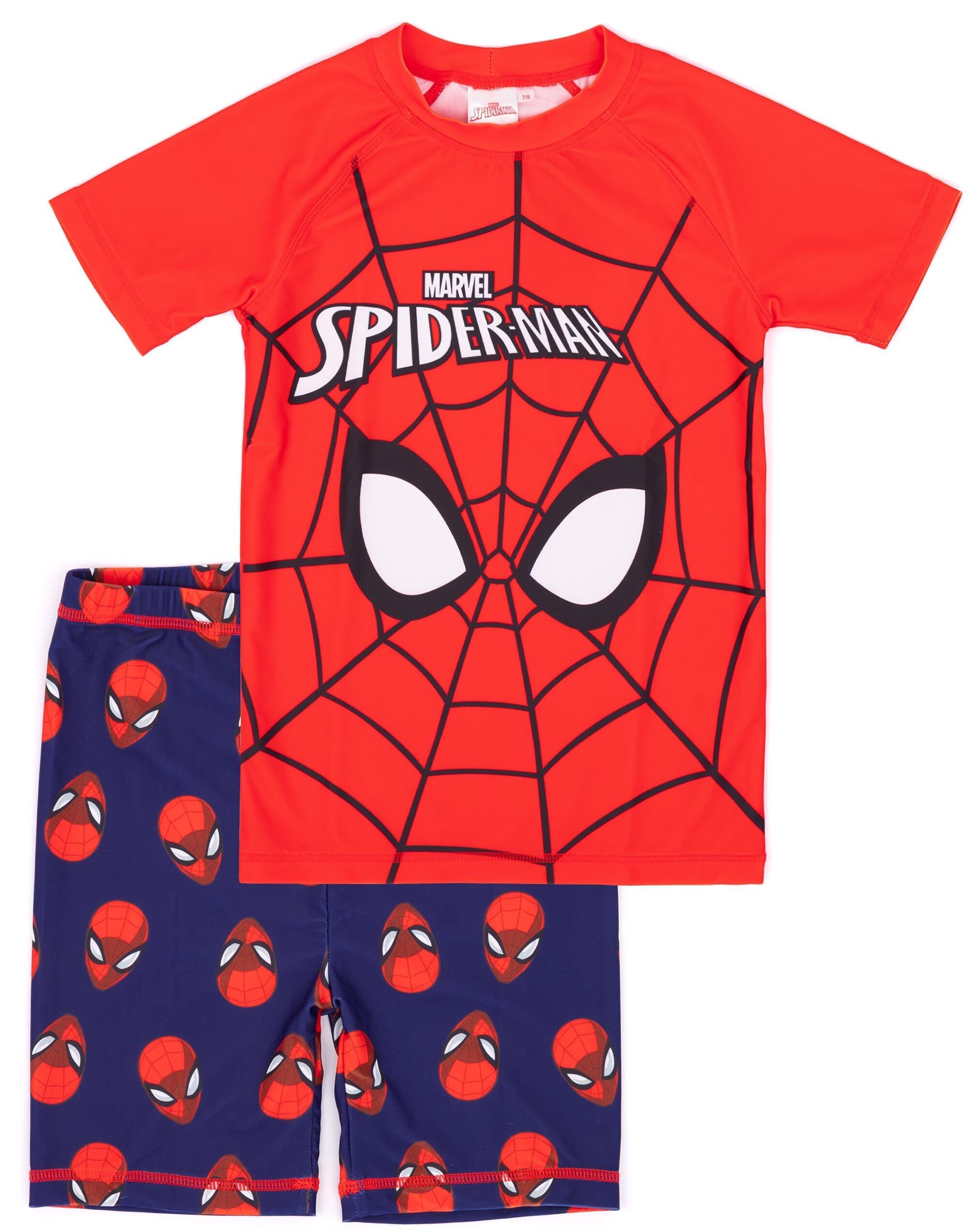 Ensemble de maillot de bain 2 pièces Spider-Man rouge pour garçons Marvel