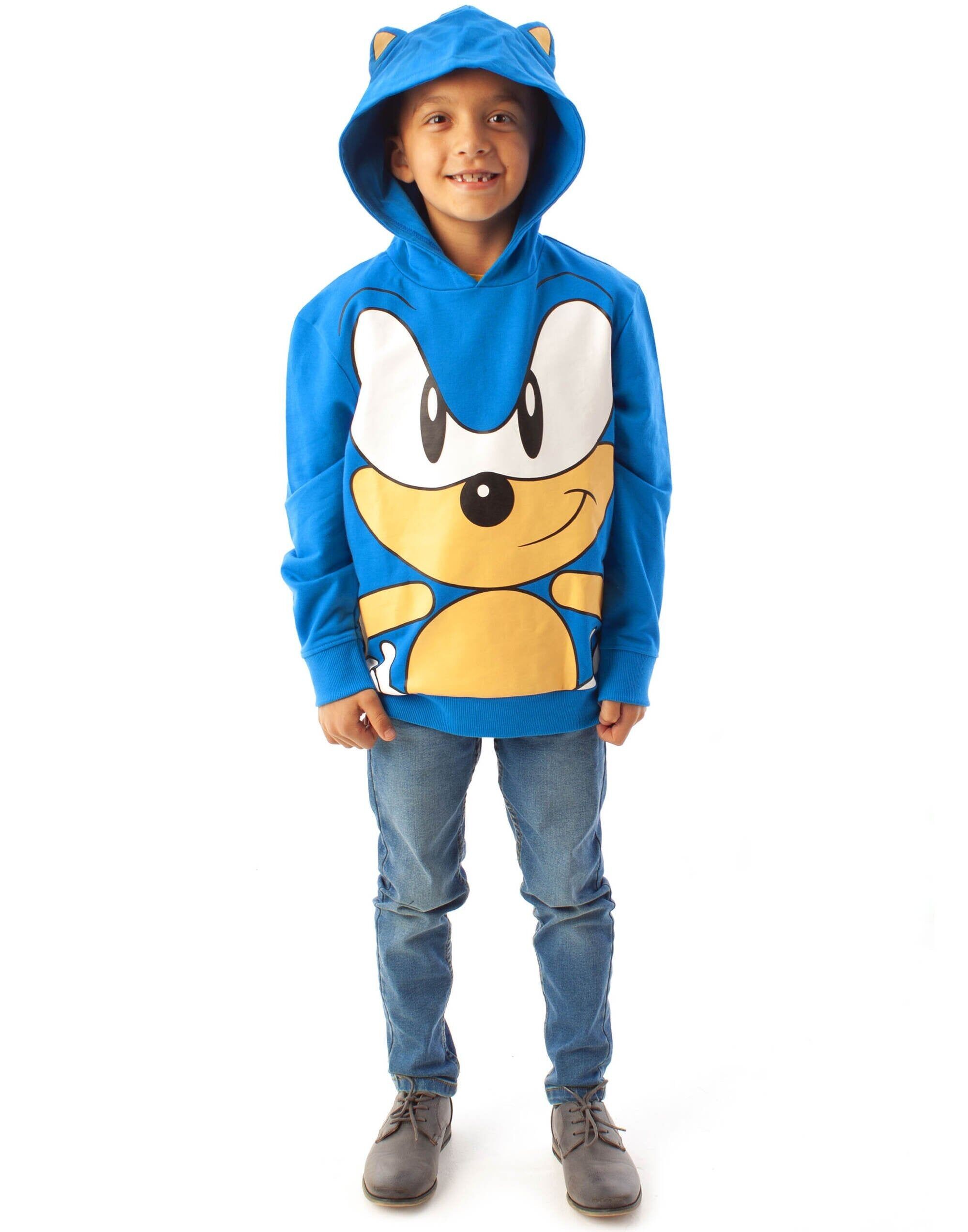 Sudadera con capucha azul de Sonic the Hedgehog para niño