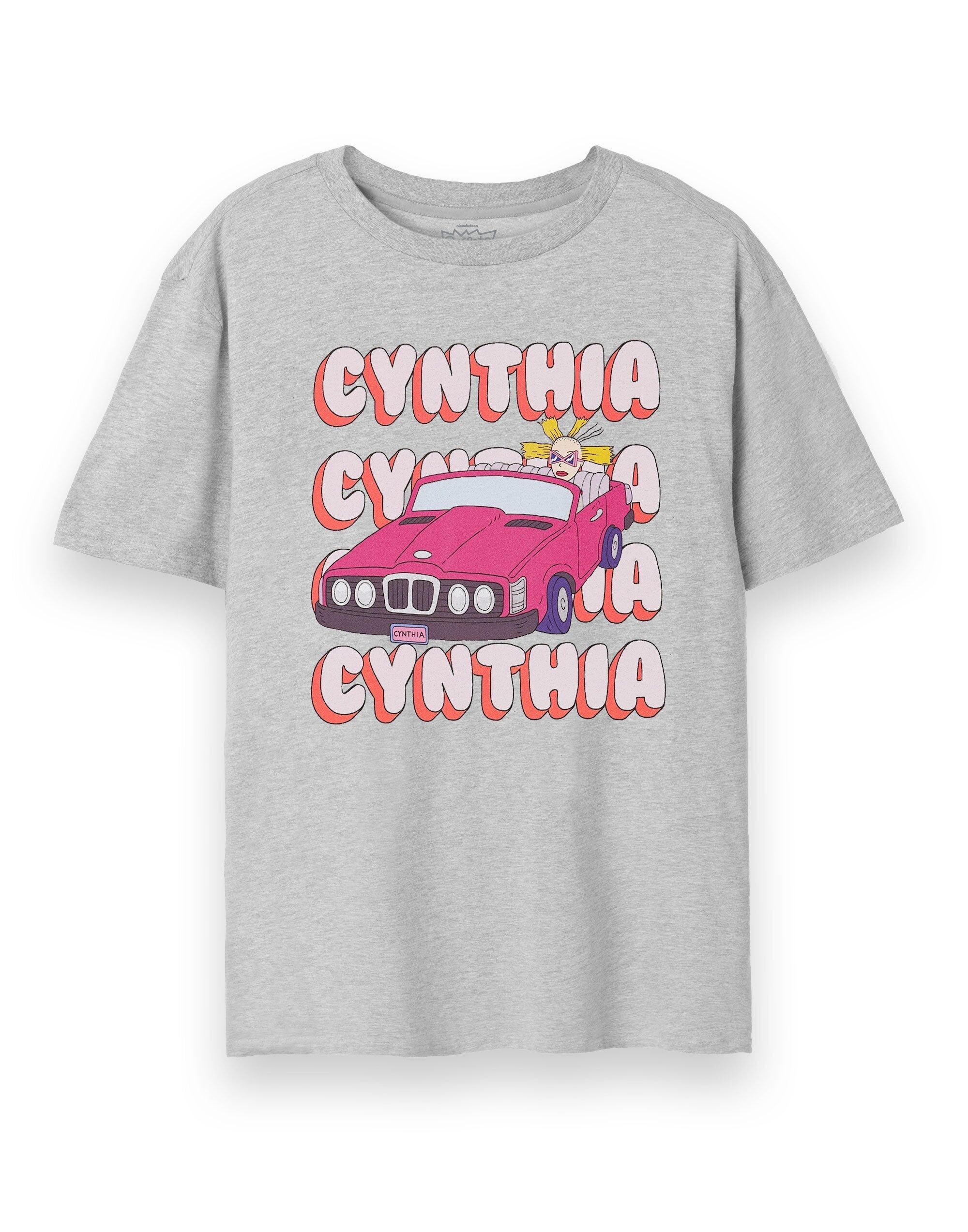 Camiseta de manga corta gris de Cynthia Car para mujer de Rugrats