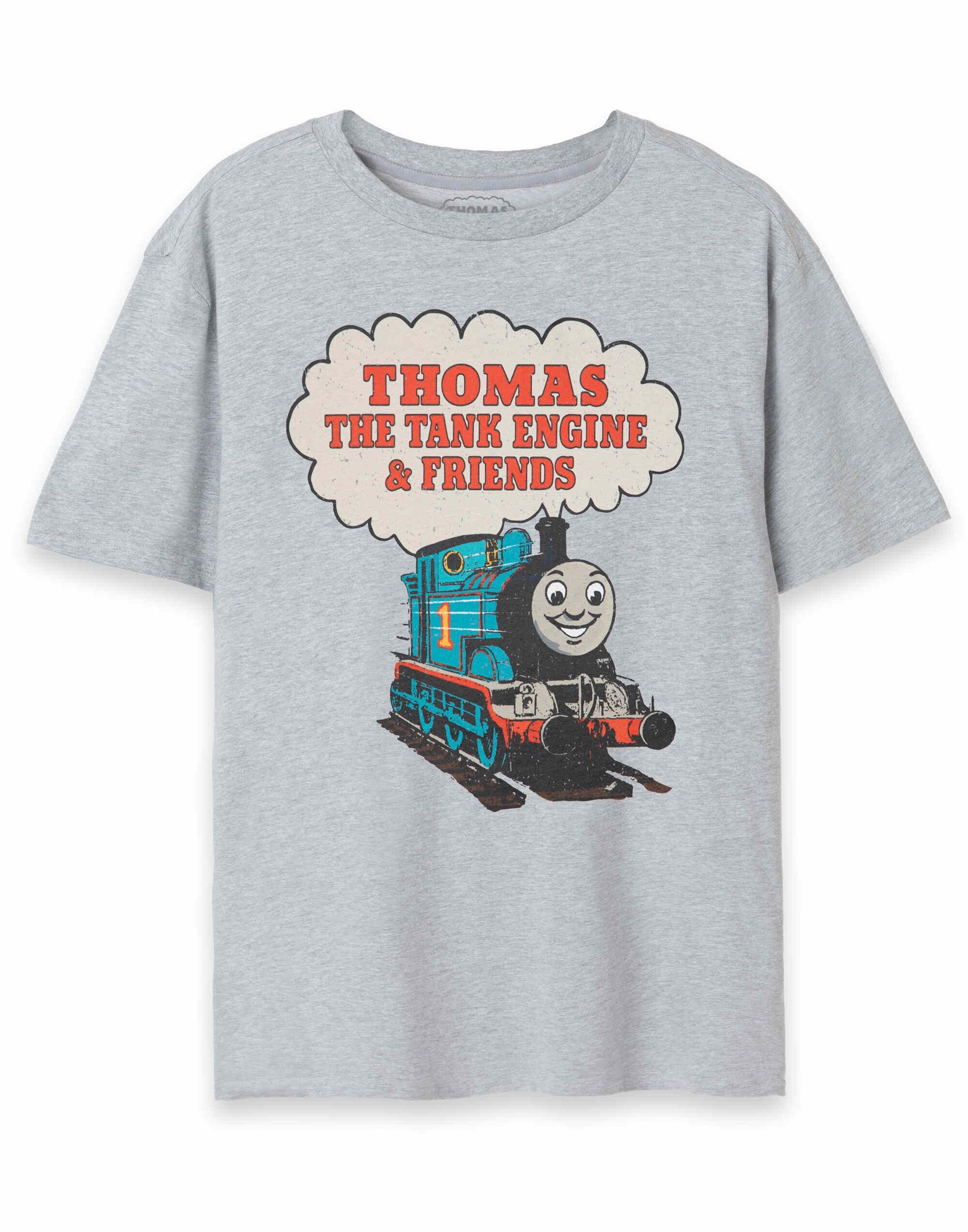 T-shirt à manches courtes gris vintage Thomas et ses amis pour homme
