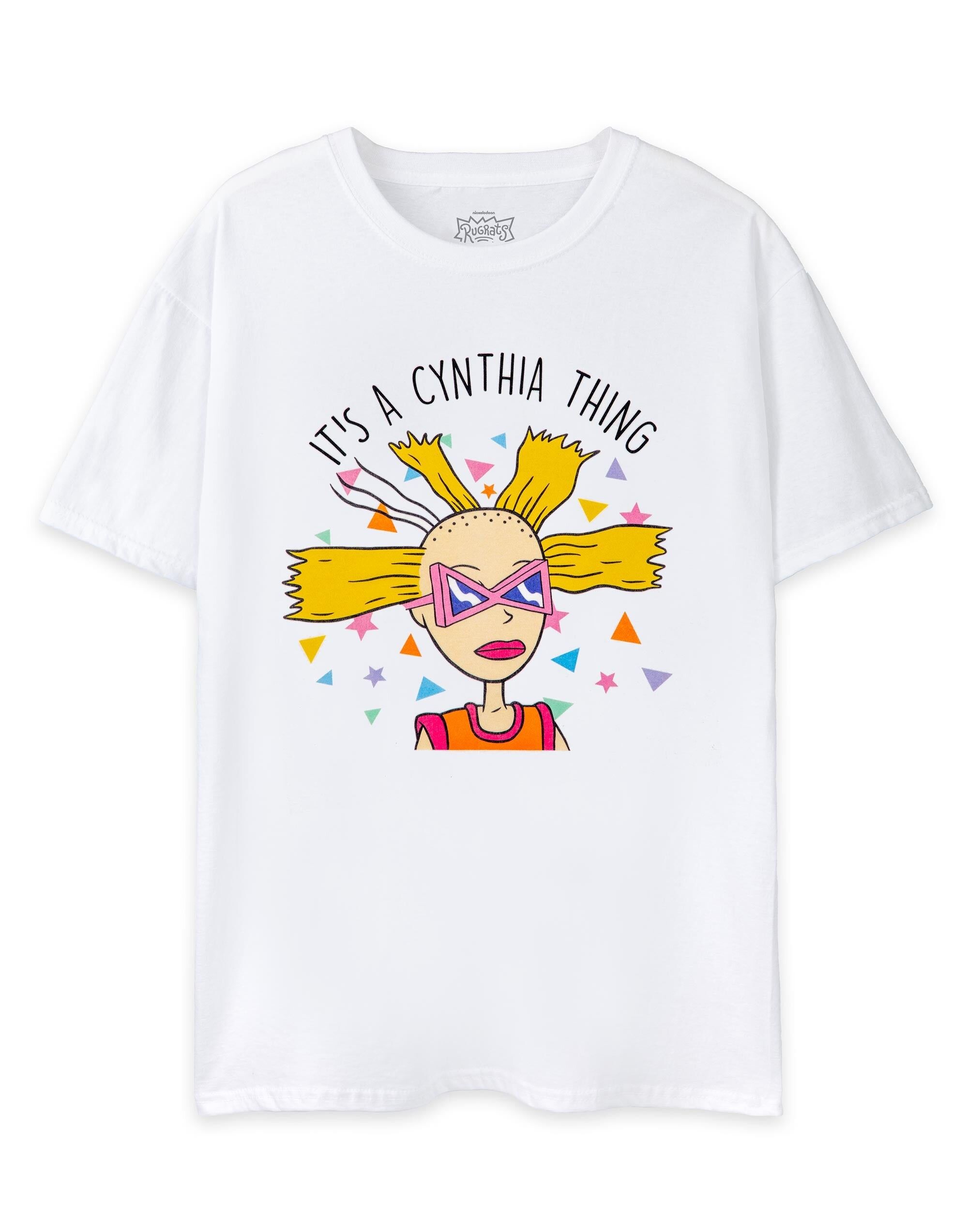 Camiseta blanca de manga corta "It's A Cynthia Thing" de Rugrats para mujer
