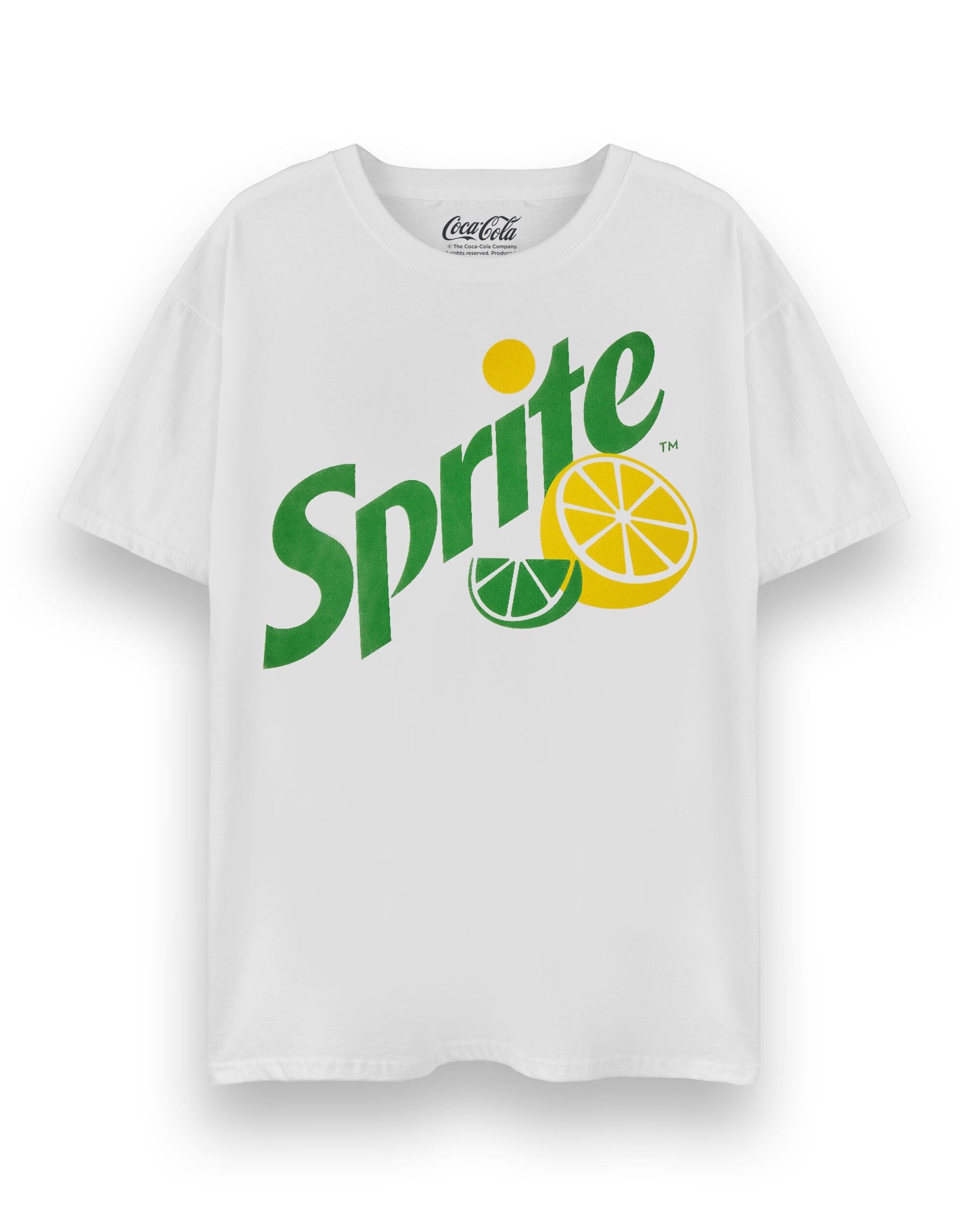 Camiseta unisex de manga corta con logotipo blanco de Coca Cola Sprite