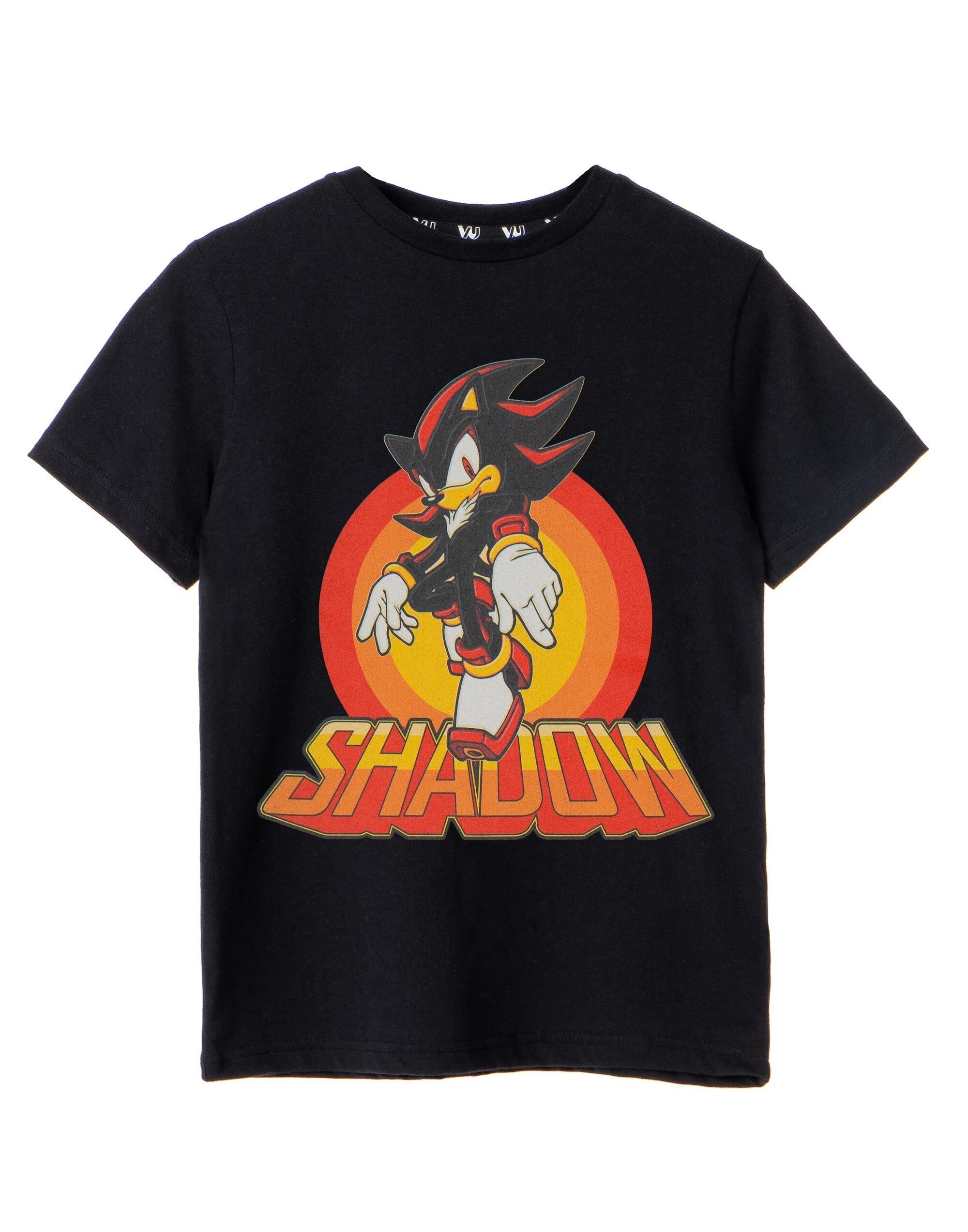 Camiseta de manga corta para niño de Sonic the Hedgehog con anillos de sombra negros