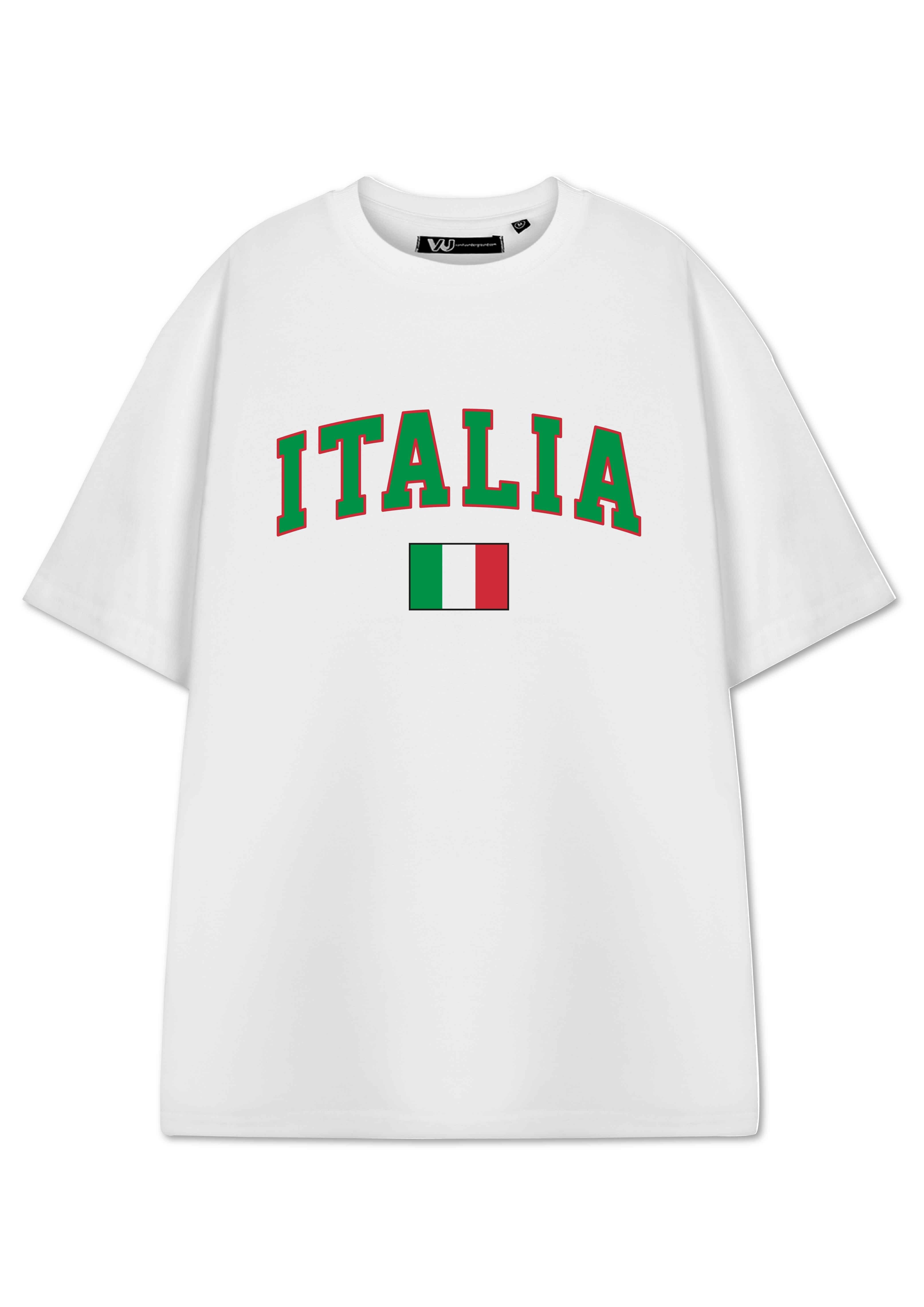 Camiseta unisex italiana de manga corta blanca Show Me The Merch