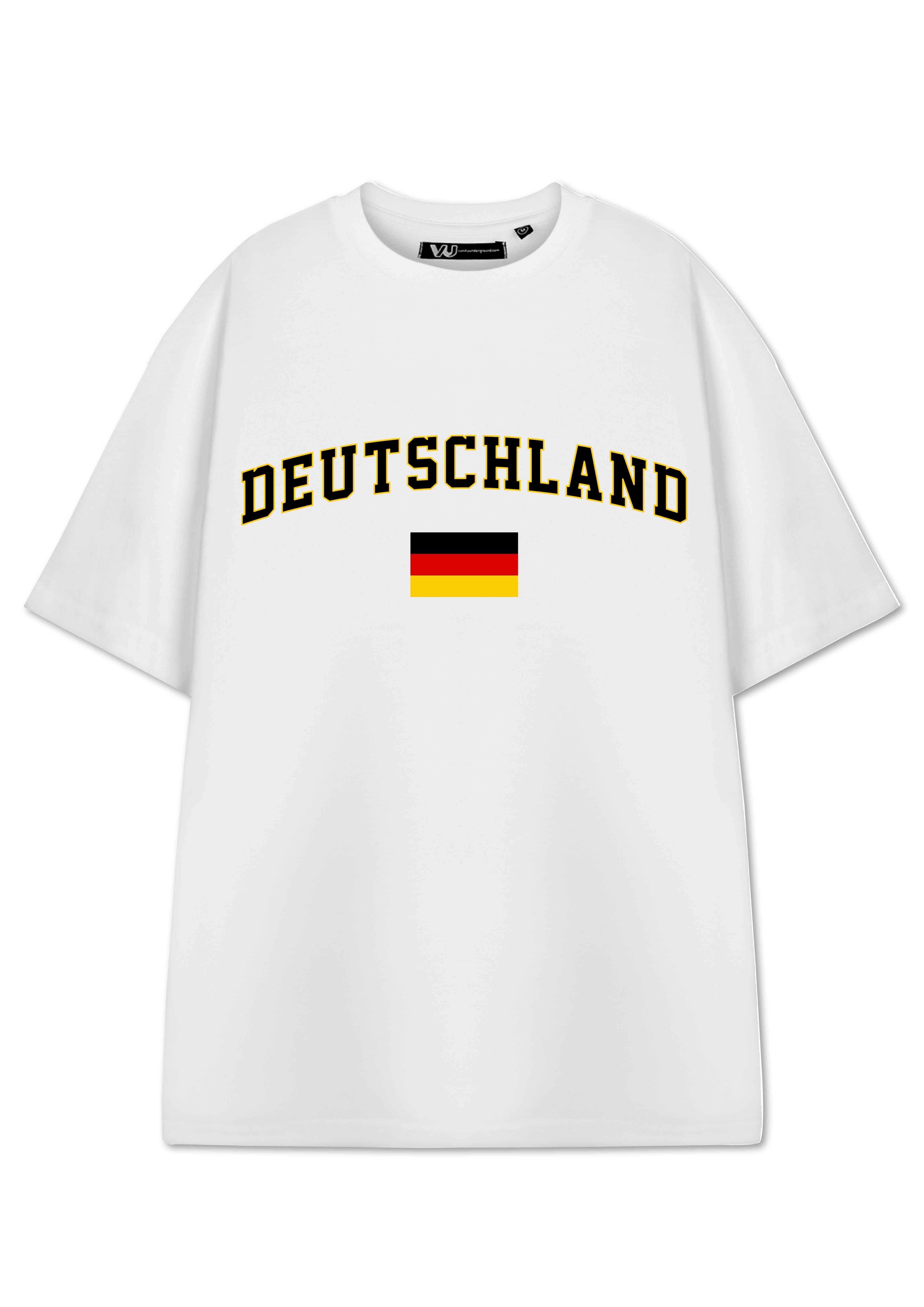 Camiseta unisex blanca de manga corta de Alemania Show Me The Merch