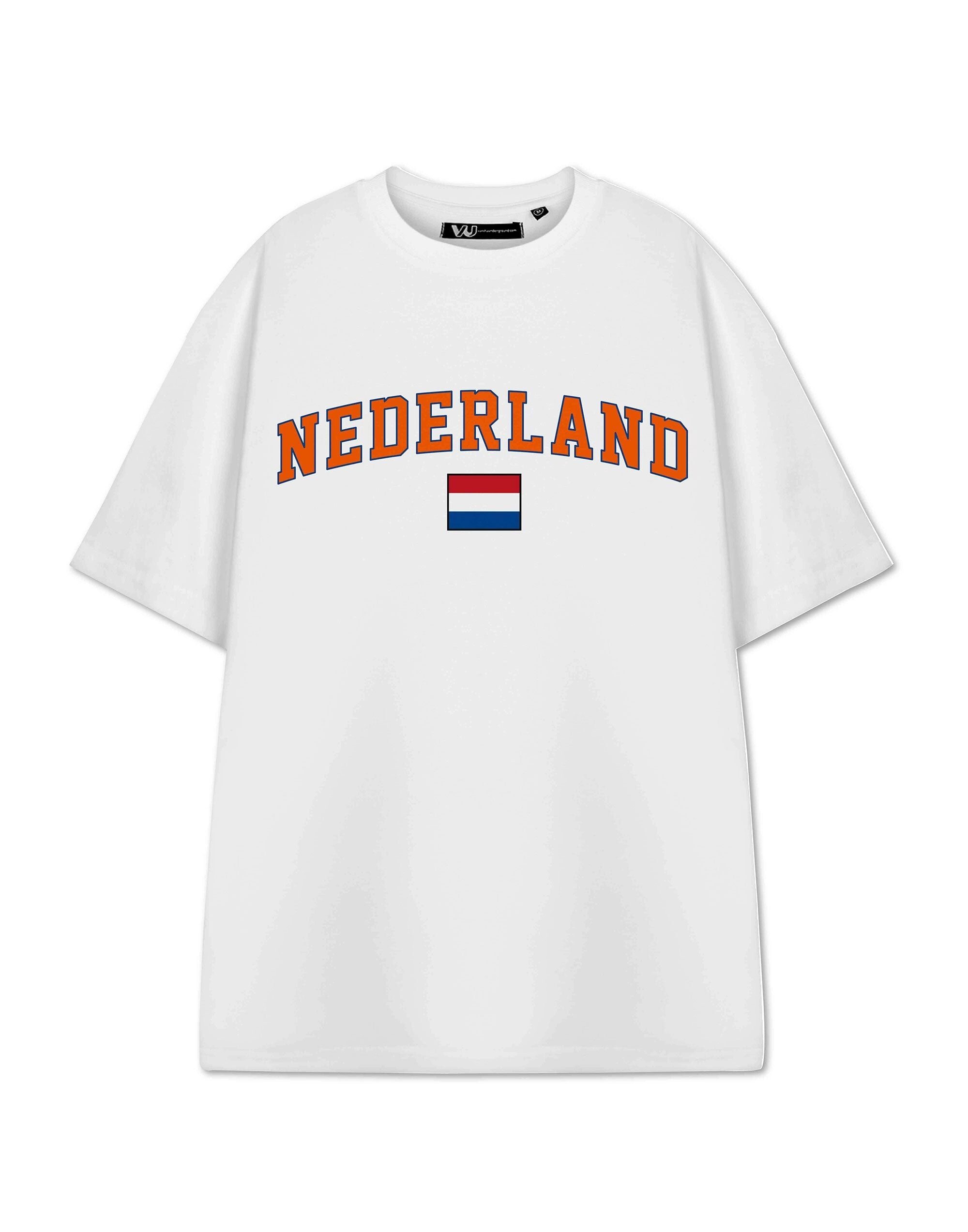 Camiseta unisex blanca de manga corta Show Me The Merch de Países Bajos