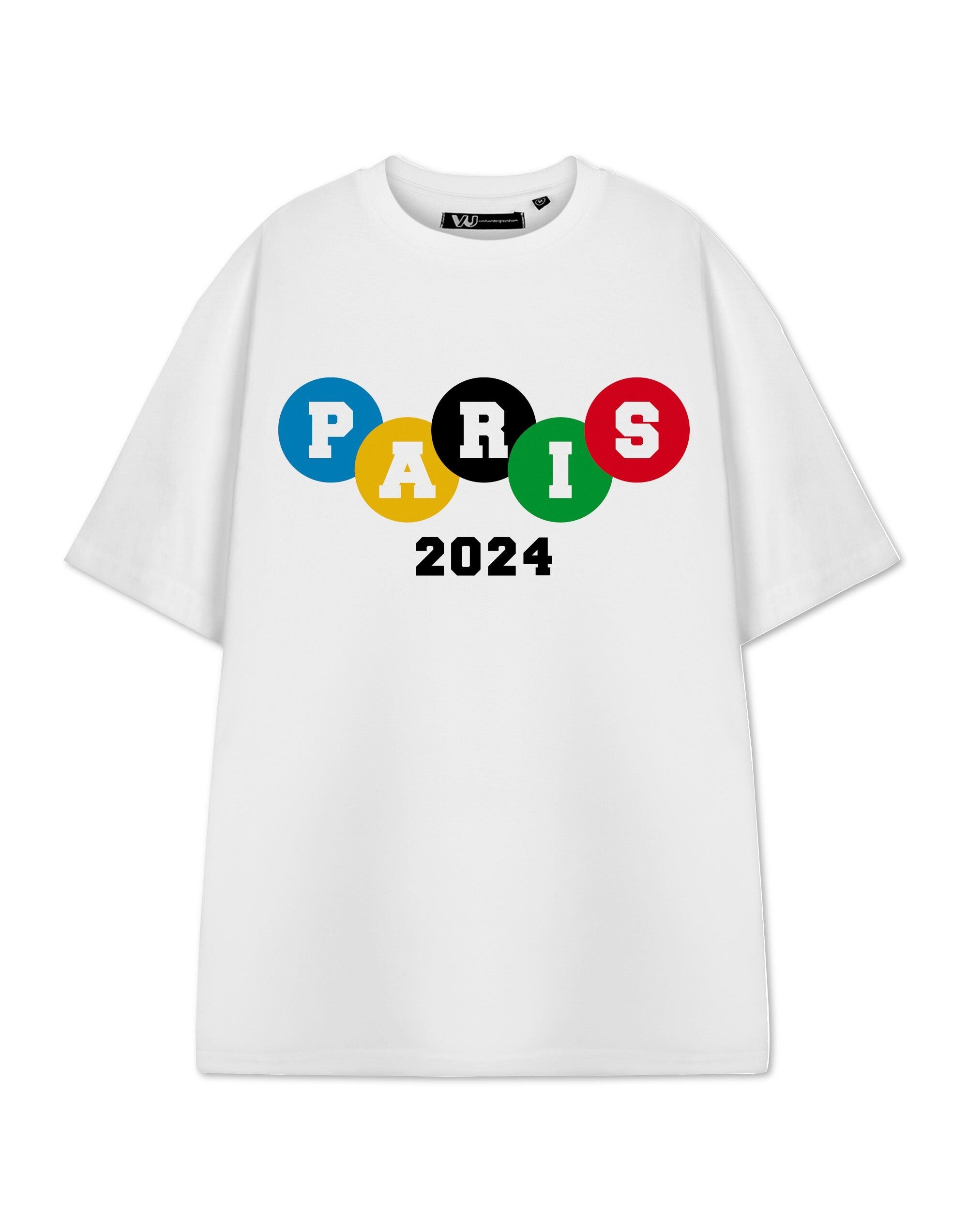 Camiseta unisex blanca de manga corta Show Me The Merch París 2024