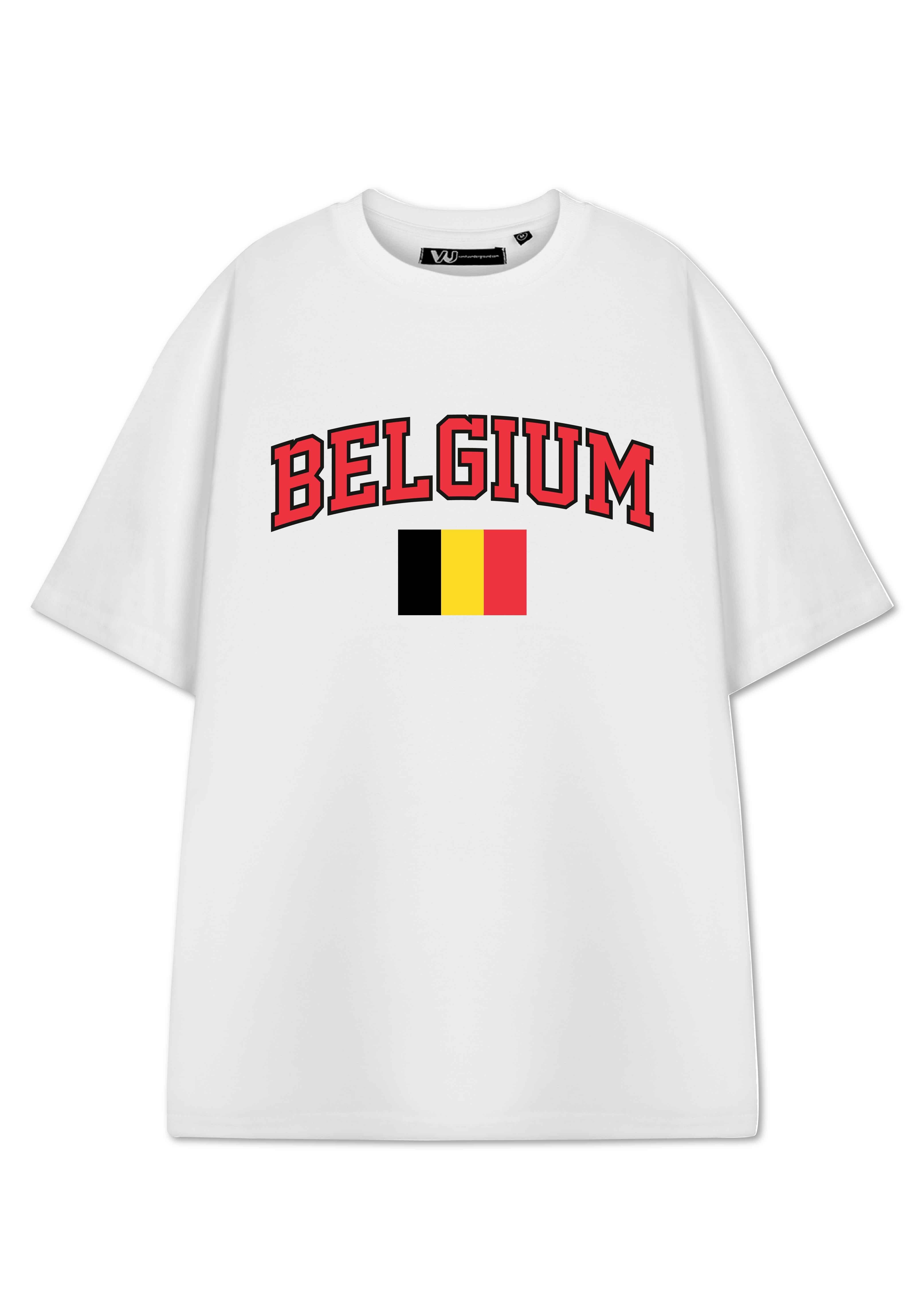 Camiseta unisex de manga corta blanca de Bélgica Show Me The Merch